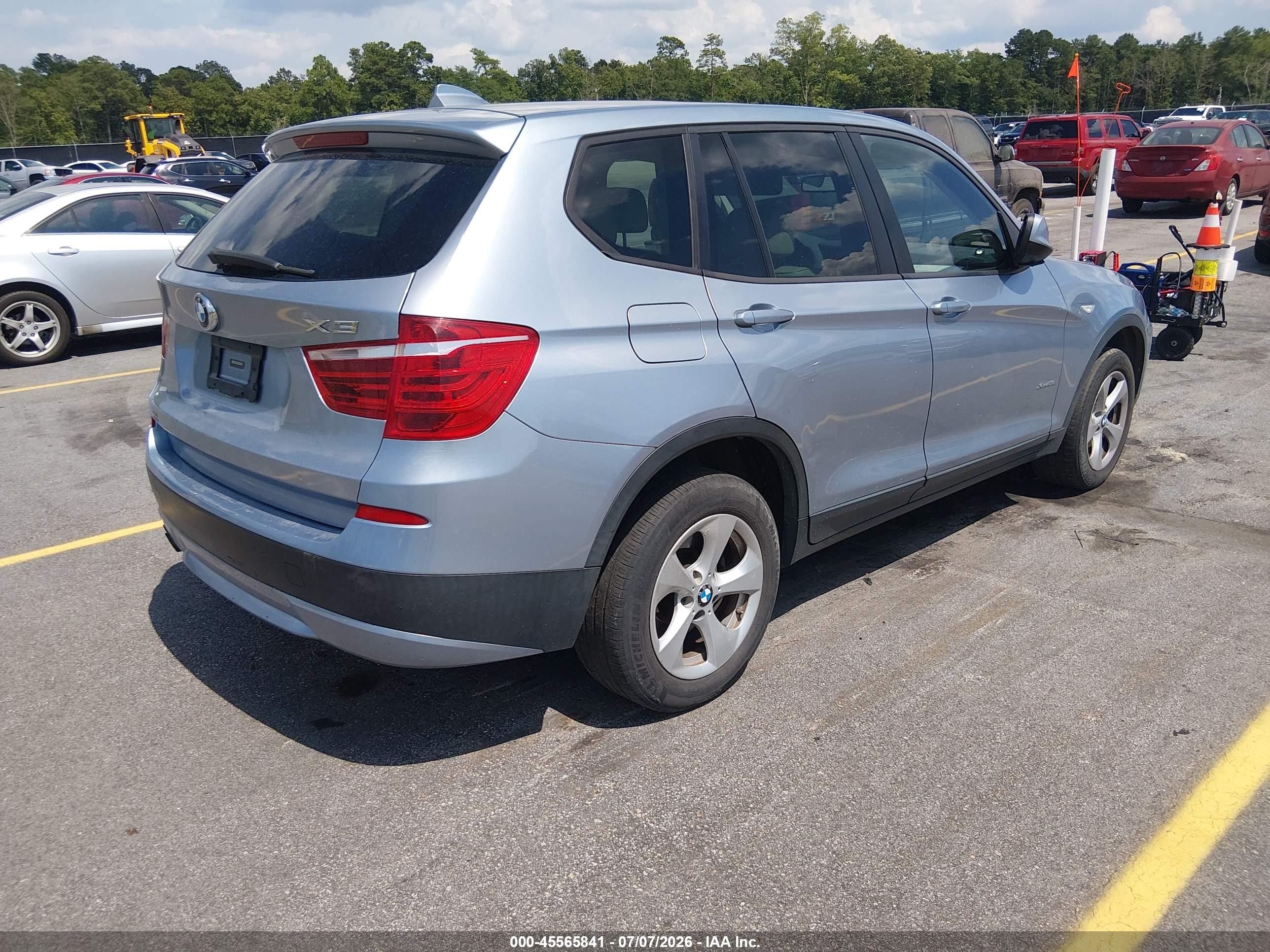 2011 Bmw X3 Xdrive28i Синий vin: 5UXWX5C53BL703554
