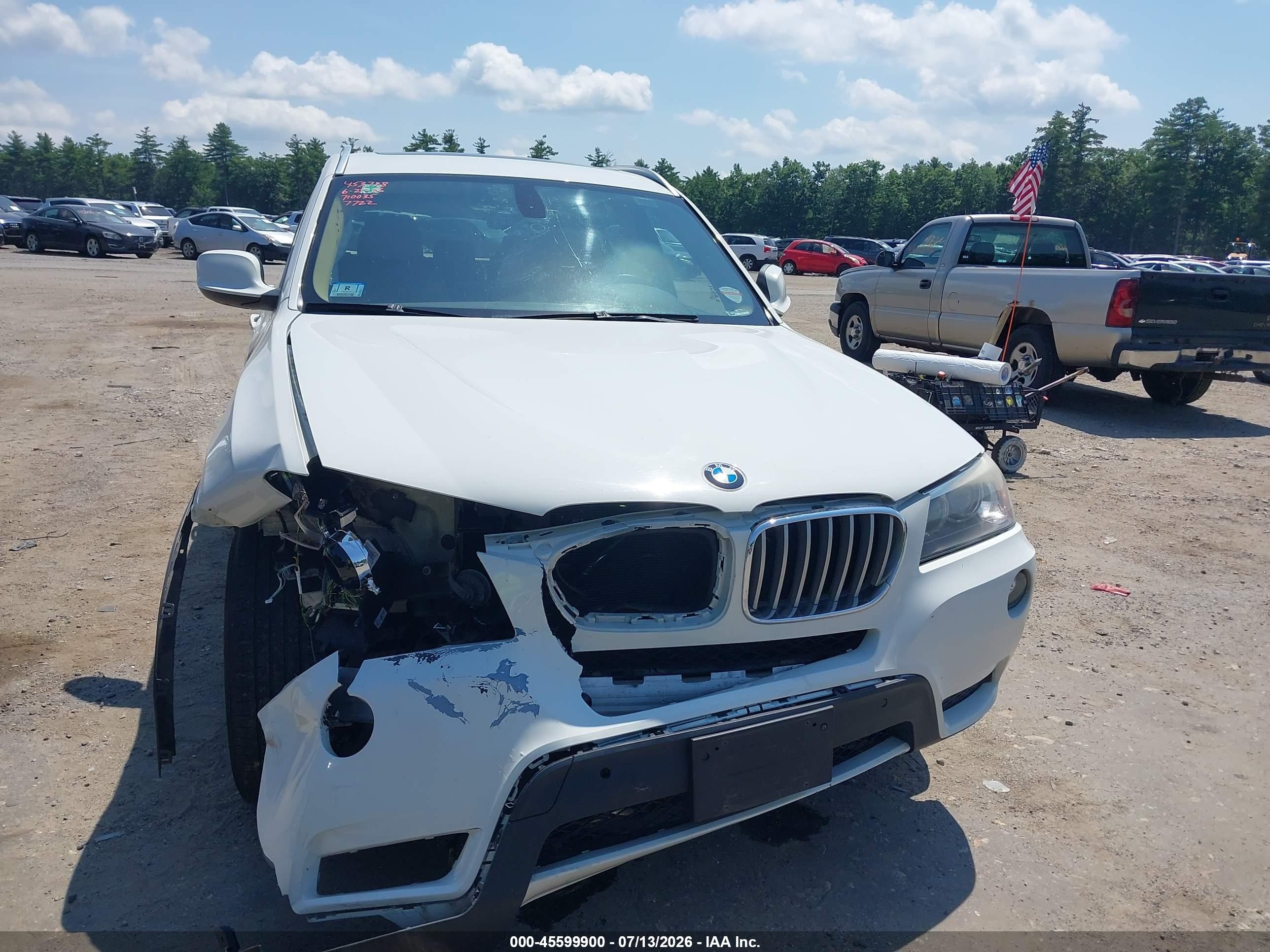 2011 Bmw X3 Xdrive28i White vin: 5UXWX5C53BL710035