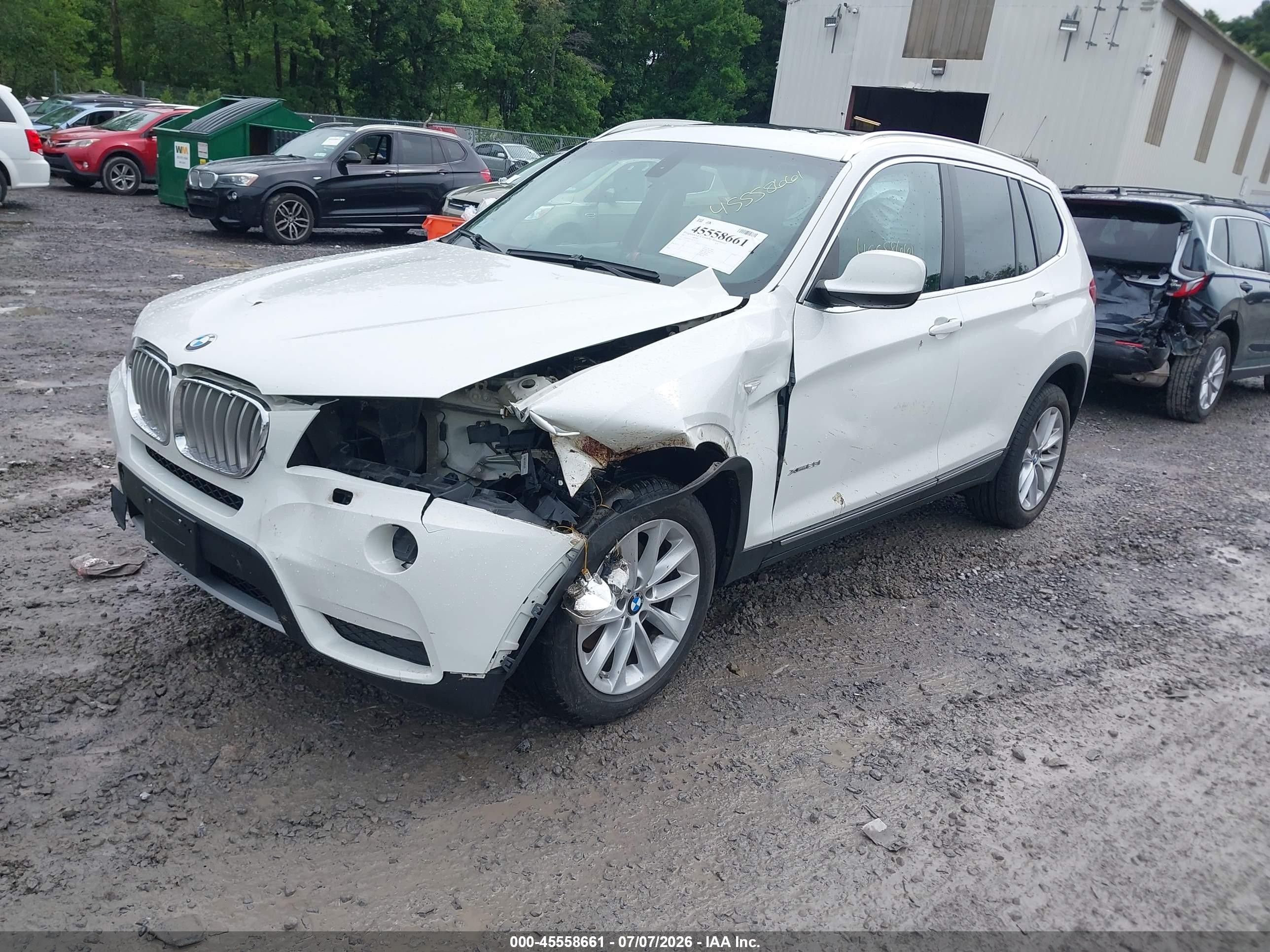 2011 Bmw X3 Xdrive28i White vin: 5UXWX5C53BL711332