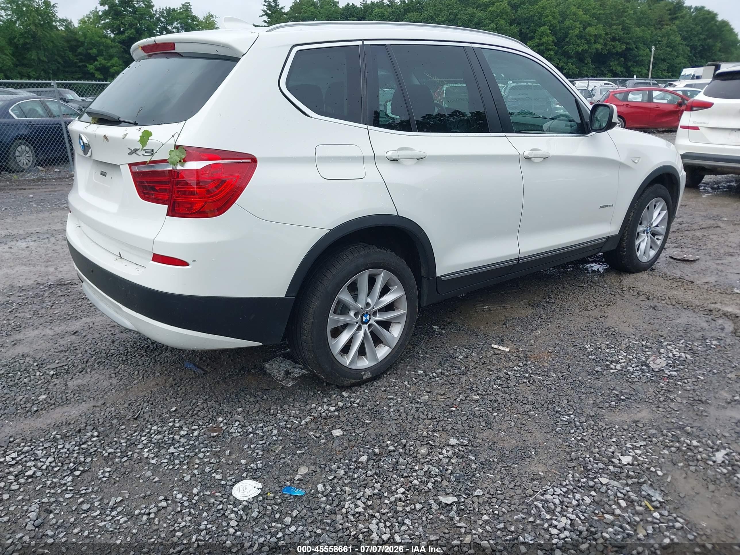 2011 Bmw X3 Xdrive28i White vin: 5UXWX5C53BL711332
