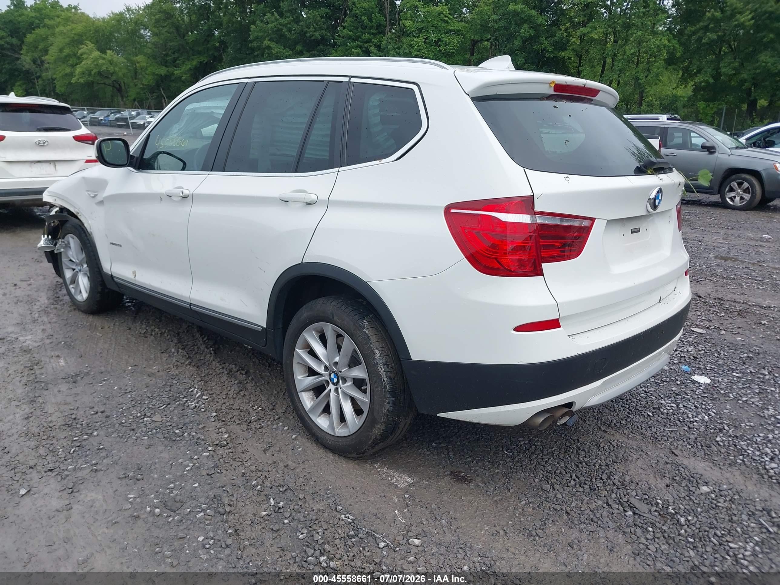 2011 Bmw X3 Xdrive28i White vin: 5UXWX5C53BL711332