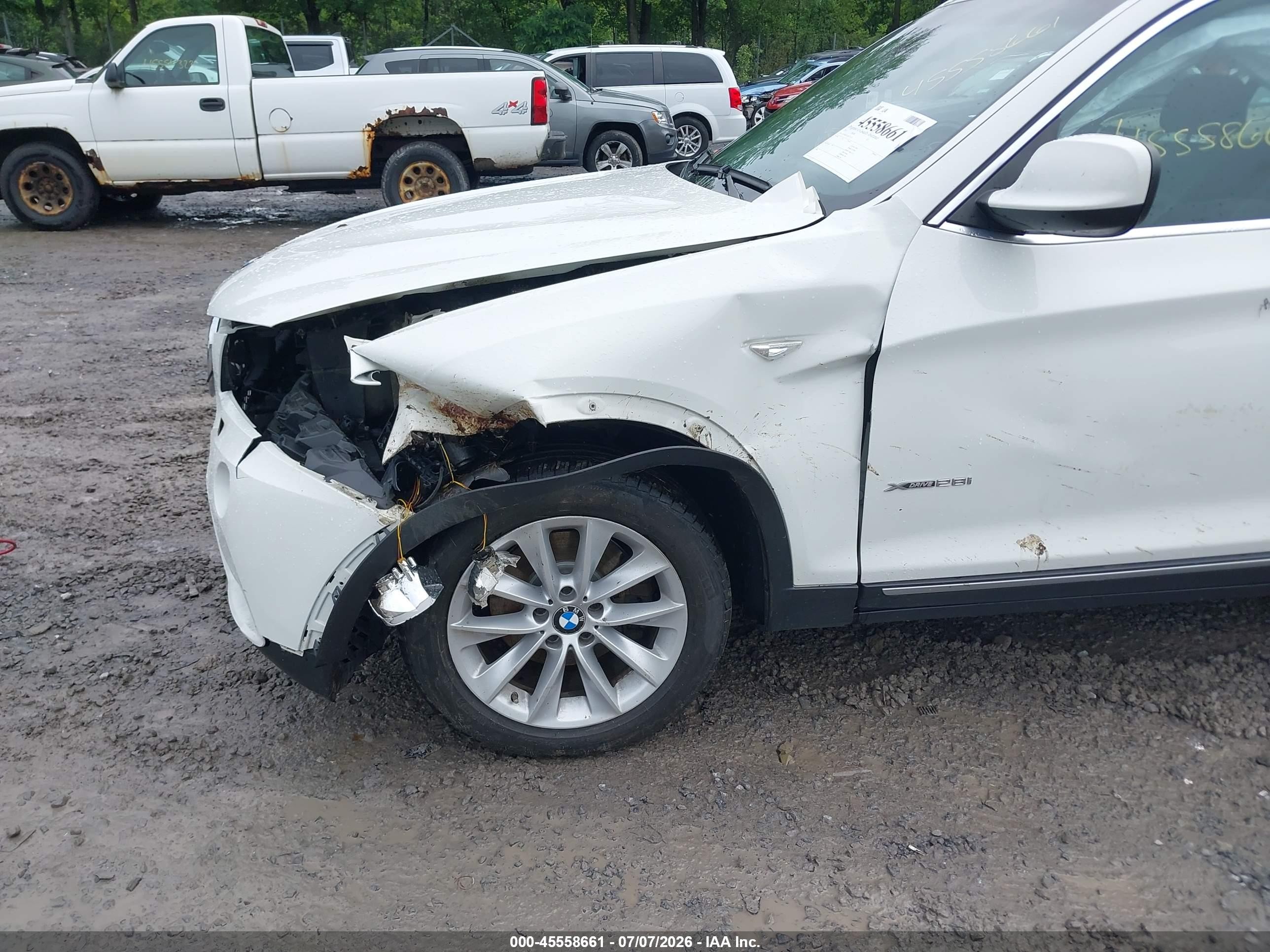 2011 Bmw X3 Xdrive28i White vin: 5UXWX5C53BL711332