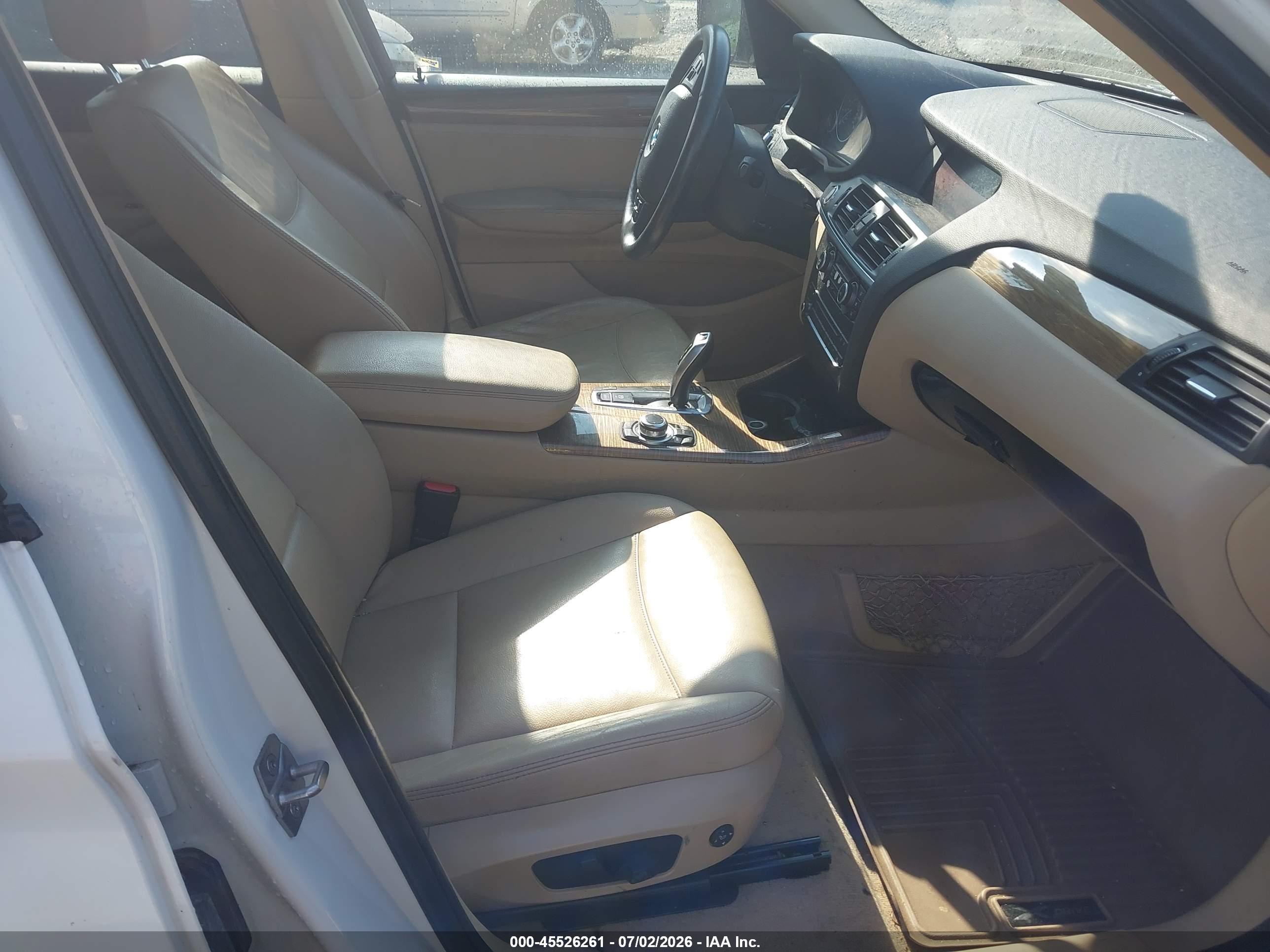 2011 Bmw X3 Xdrive28i White vin: 5UXWX5C53BLK59494