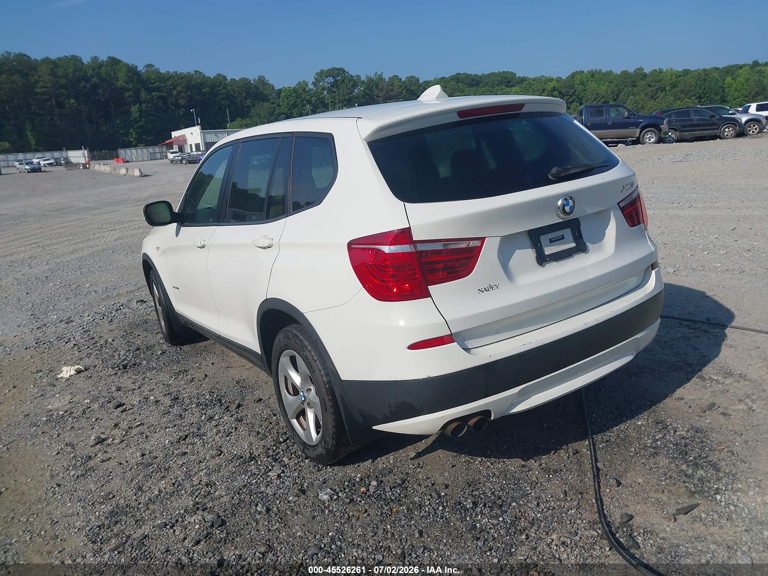2011 Bmw X3 Xdrive28i White vin: 5UXWX5C53BLK59494