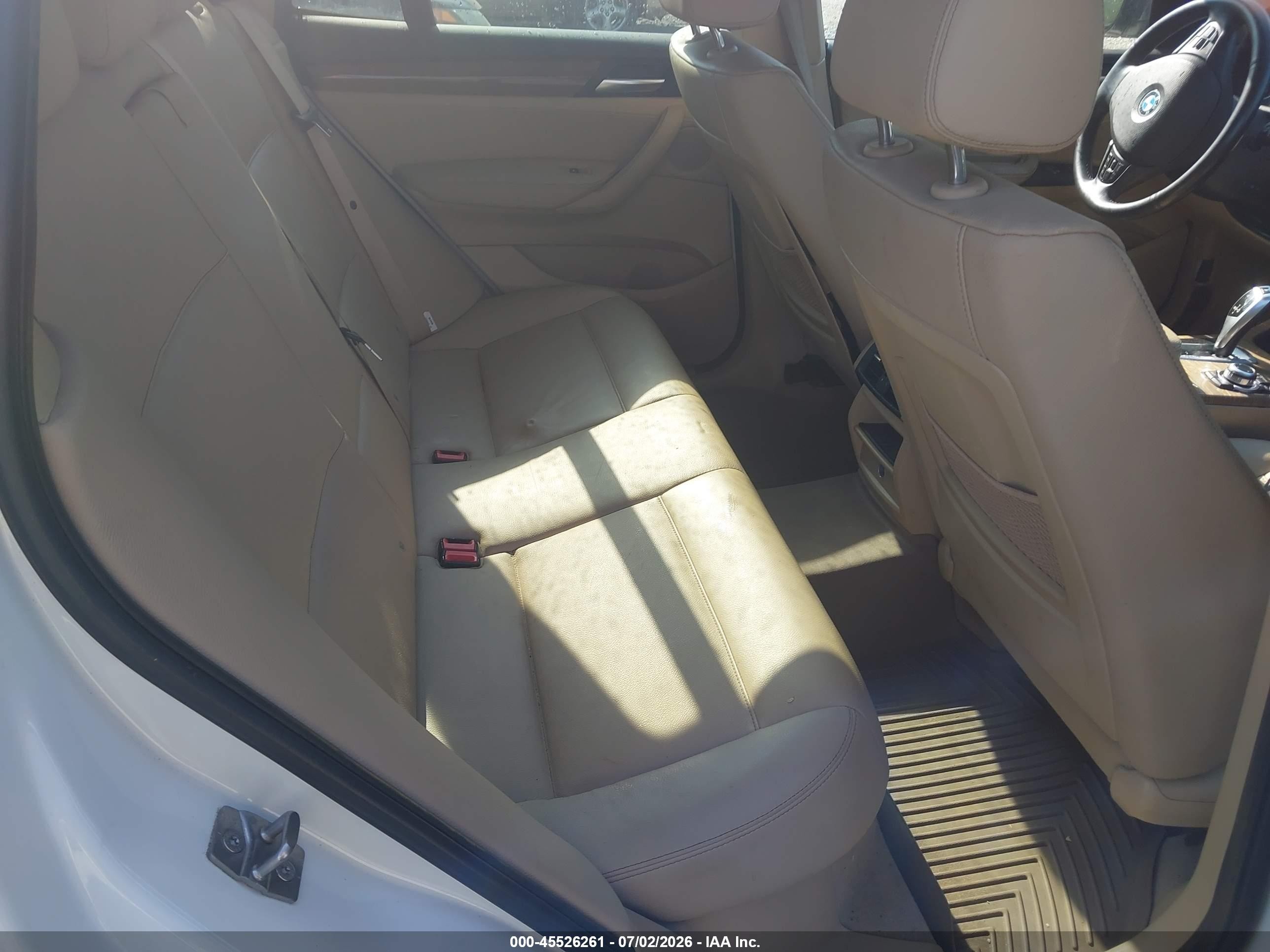 2011 Bmw X3 Xdrive28i White vin: 5UXWX5C53BLK59494