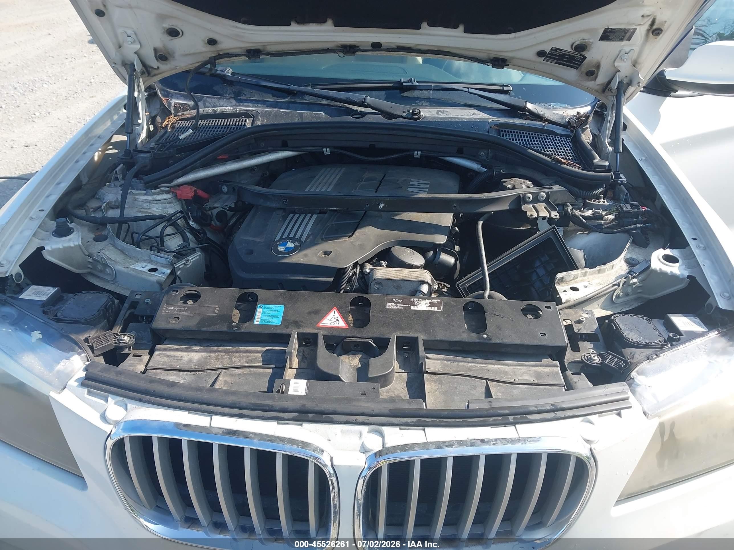 2011 Bmw X3 Xdrive28i White vin: 5UXWX5C53BLK59494