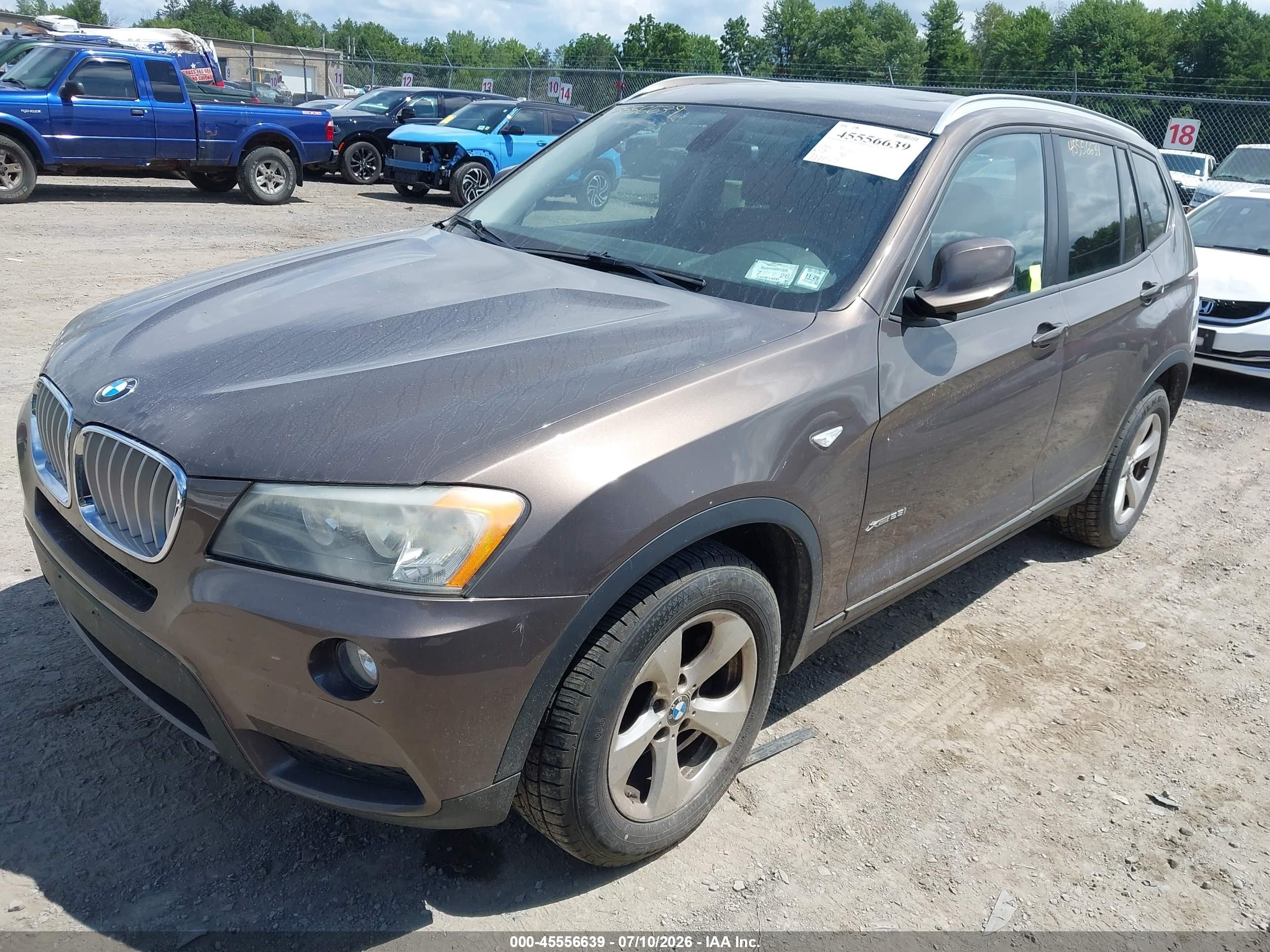 2012 Bmw X3 Xdrive28i Brown vin: 5UXWX5C53CL723868