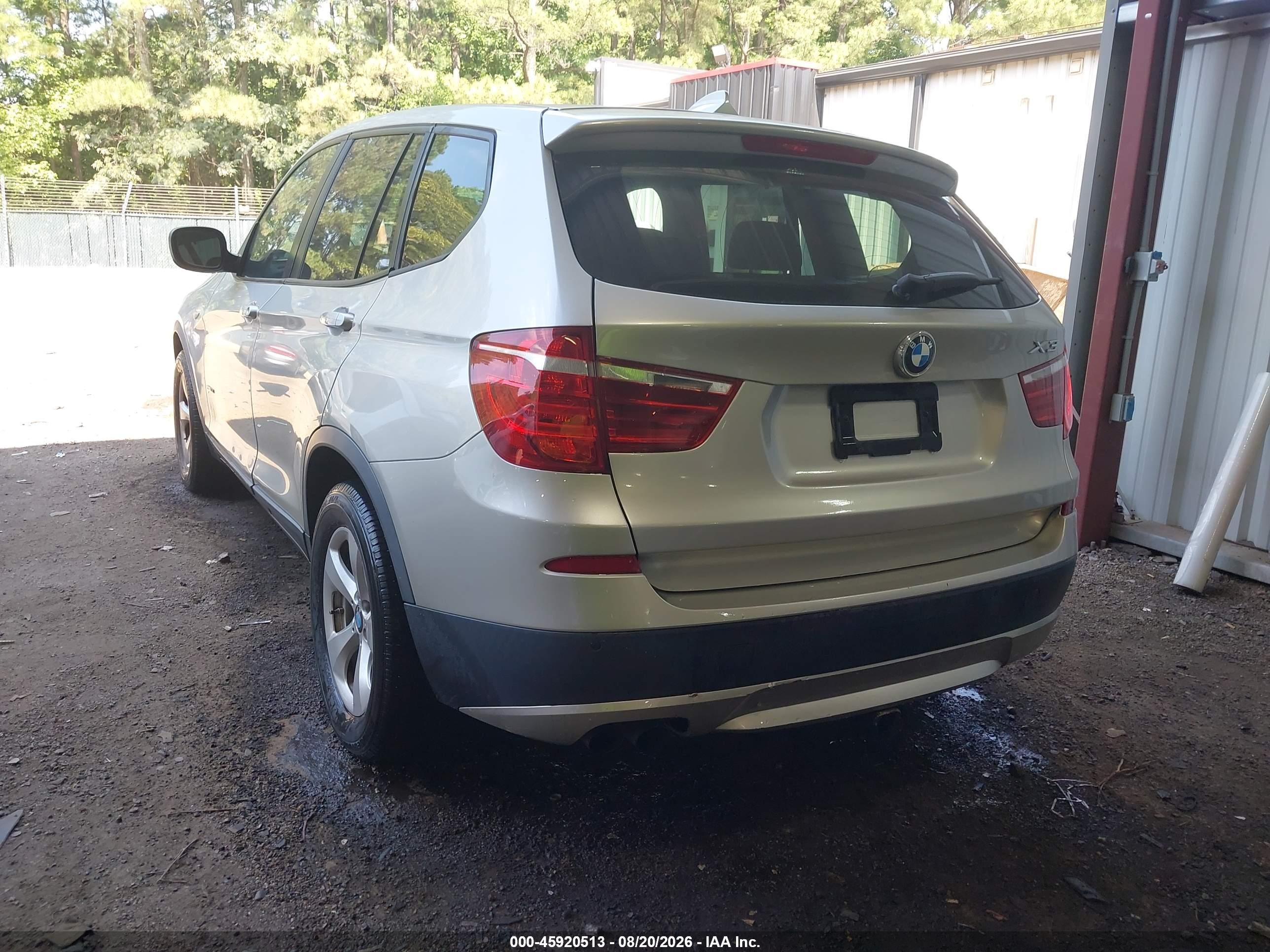 2012 Bmw X3 Xdrive28i Silver vin: 5UXWX5C53CL725796