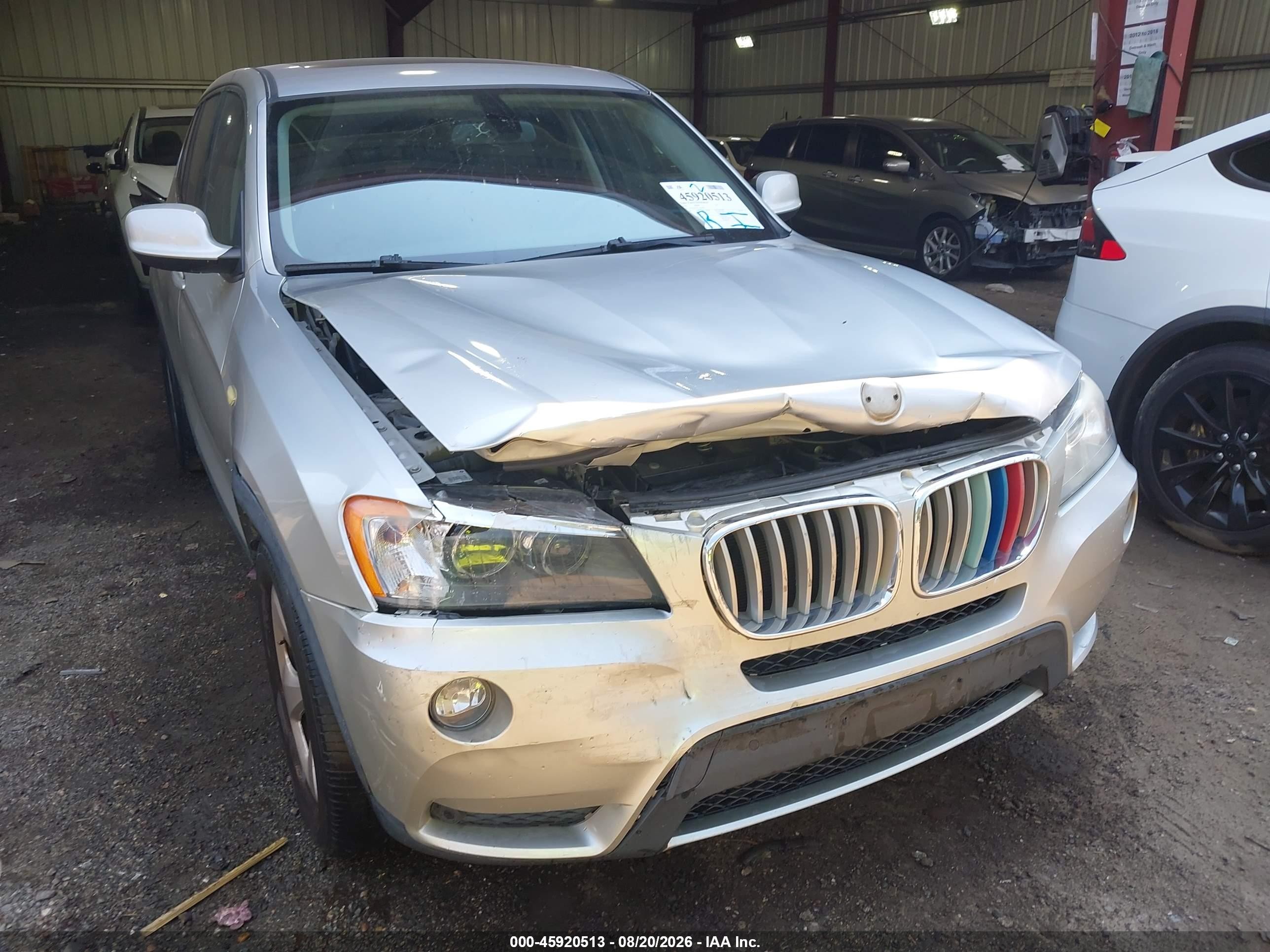 2012 Bmw X3 Xdrive28i Silver vin: 5UXWX5C53CL725796