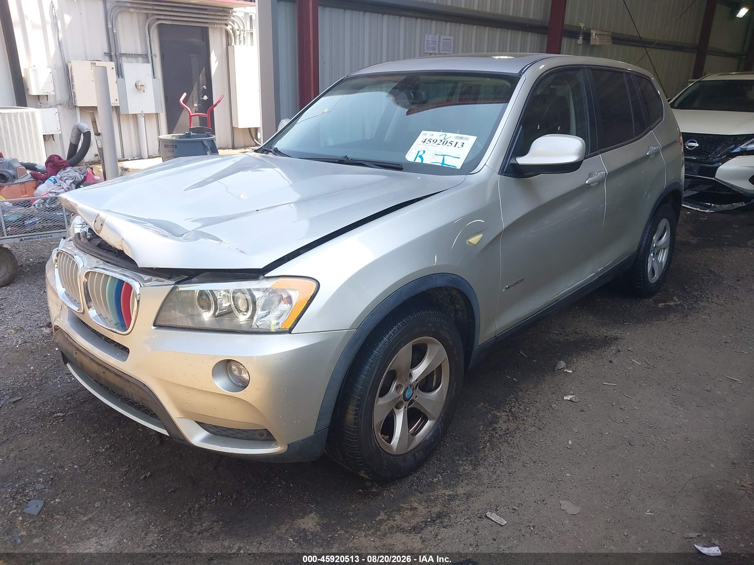 2012 Bmw X3 Xdrive28i Silver vin: 5UXWX5C53CL725796
