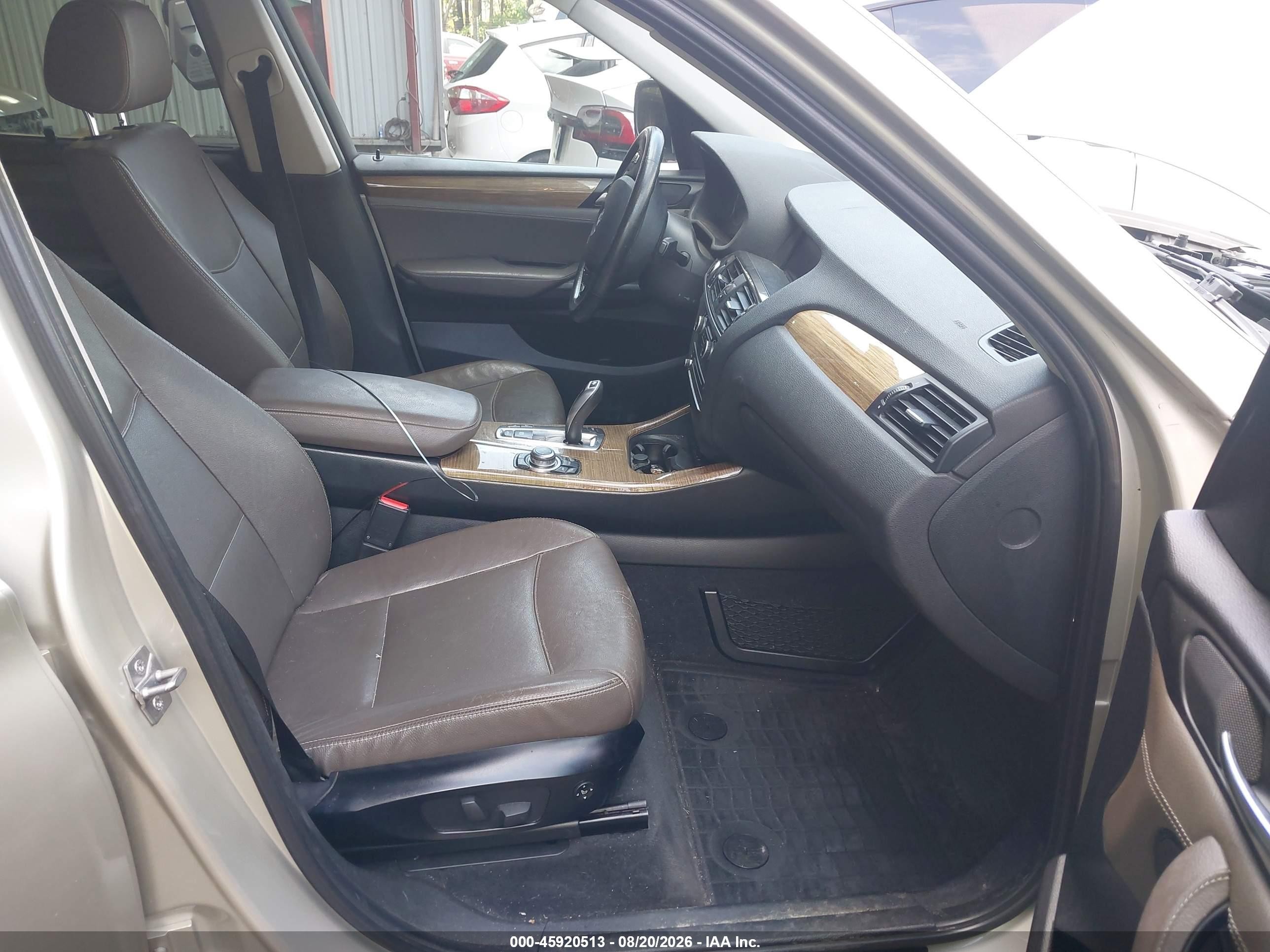 2012 Bmw X3 Xdrive28i Silver vin: 5UXWX5C53CL725796