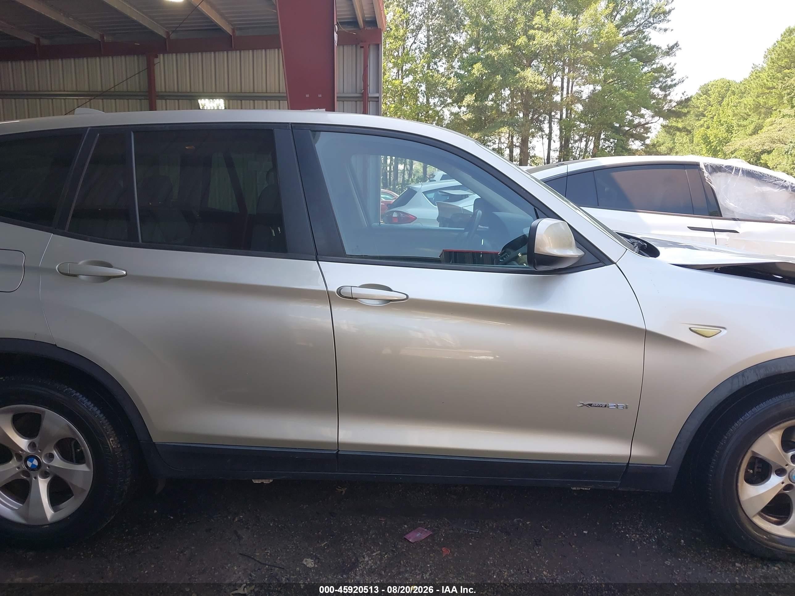 2012 Bmw X3 Xdrive28i Silver vin: 5UXWX5C53CL725796