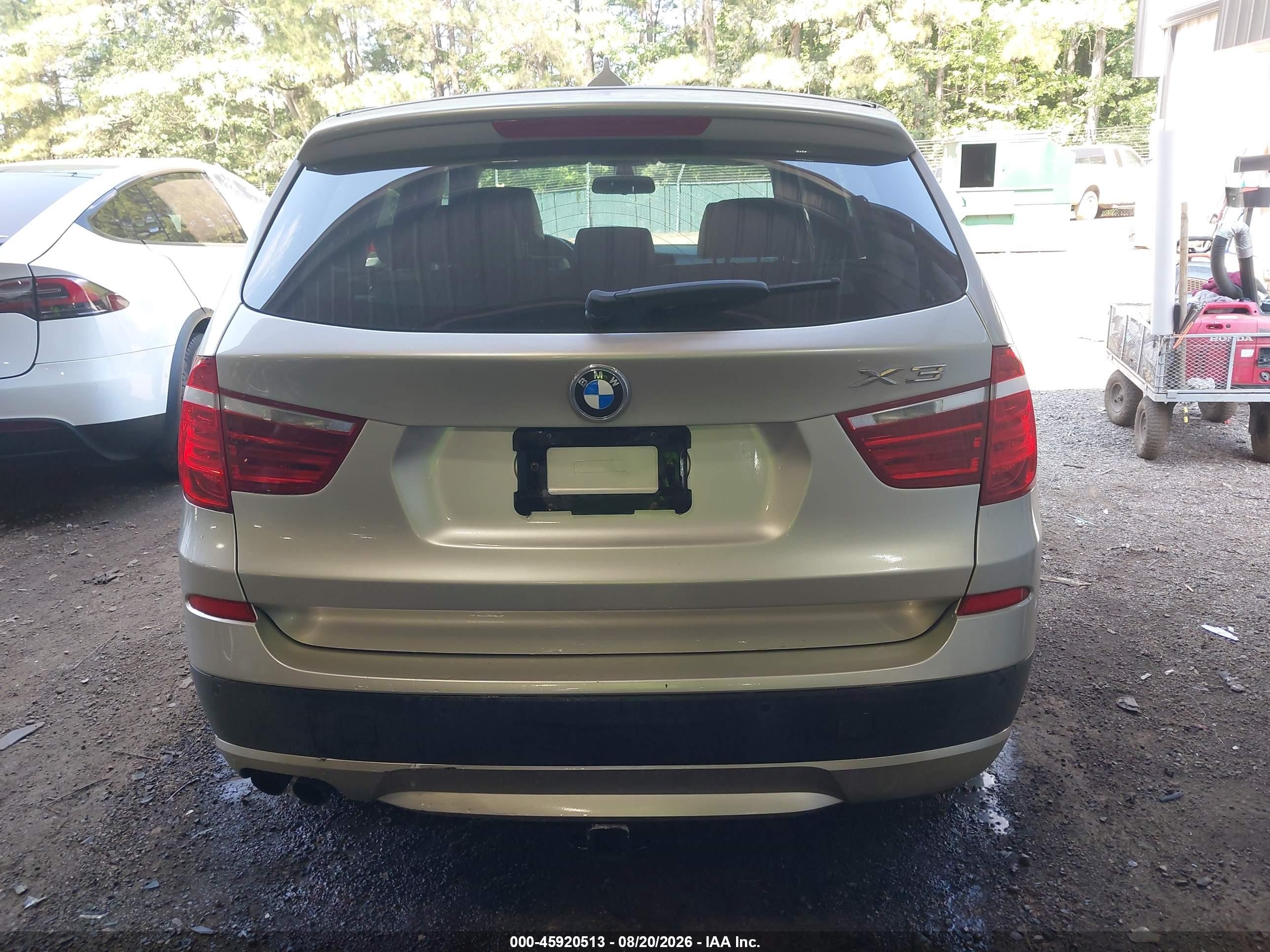 2012 Bmw X3 Xdrive28i Silver vin: 5UXWX5C53CL725796
