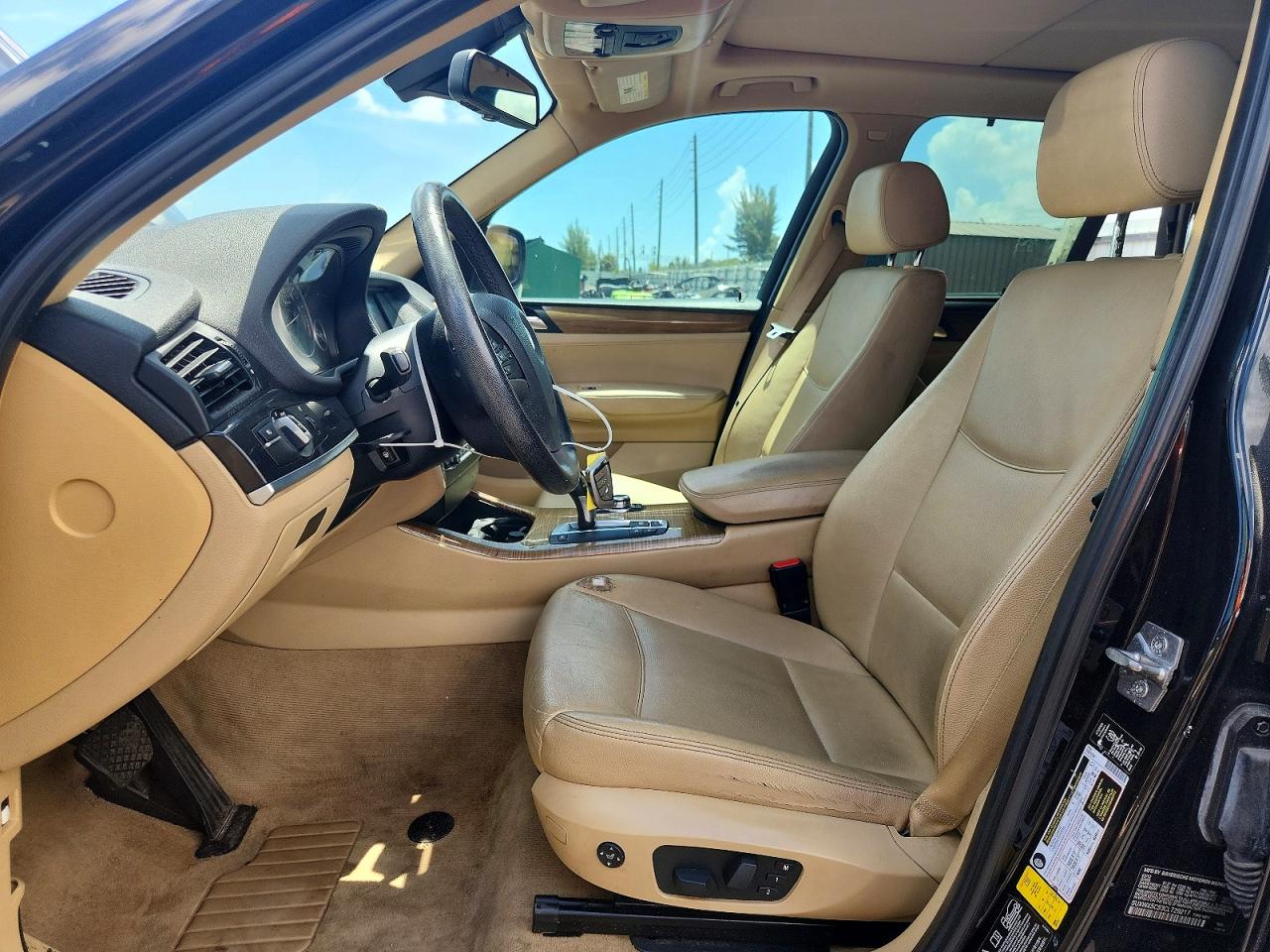 2012 Bmw X3 Xdrive28i Black vin: 5UXWX5C53CL729217