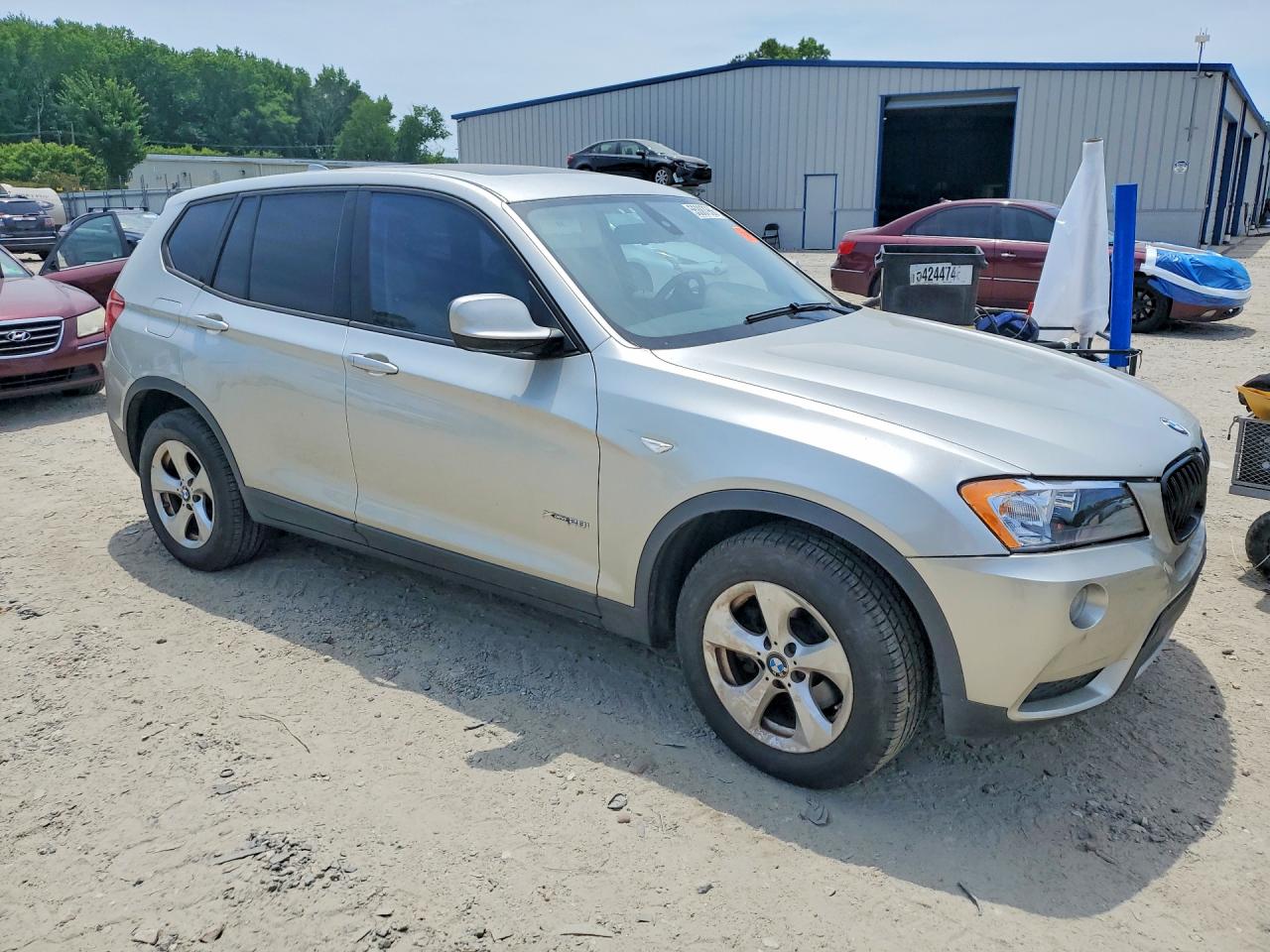 2011 Bmw X3 Xdrive28i Silver vin: 5UXWX5C54BL712456