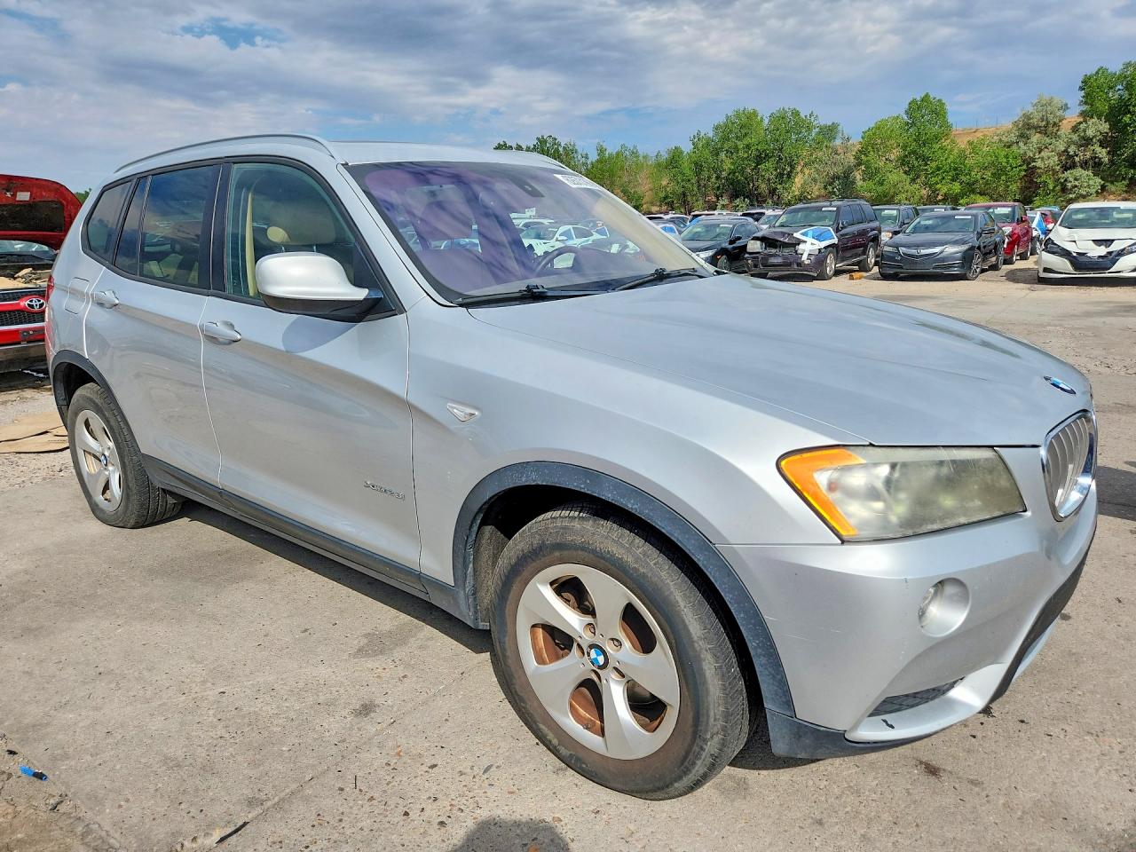 2011 Bmw X3 Xdrive28i Silver vin: 5UXWX5C54BL713784