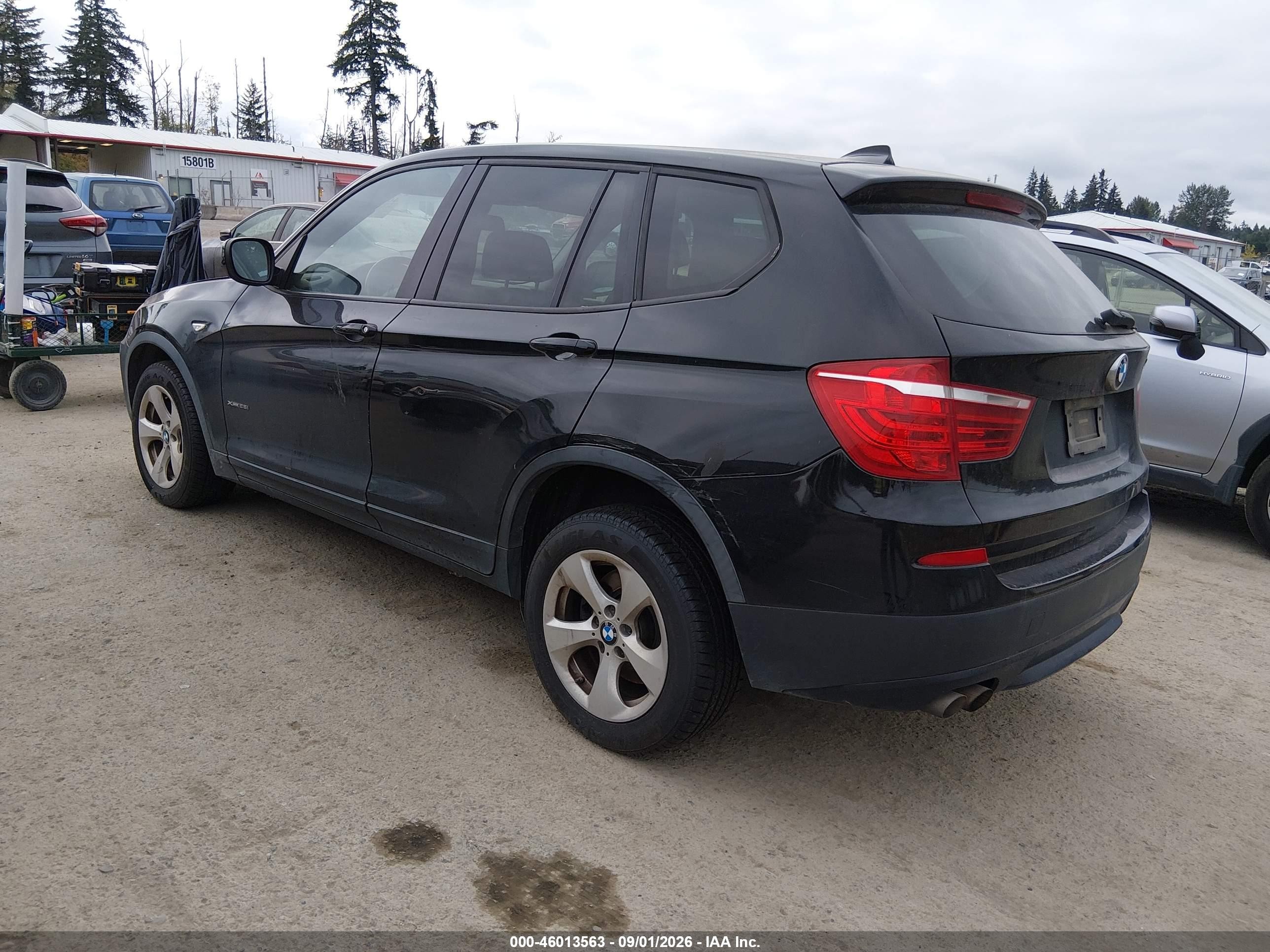 2012 Bmw X3 Xdrive28i Black vin: 5UXWX5C54CL721370