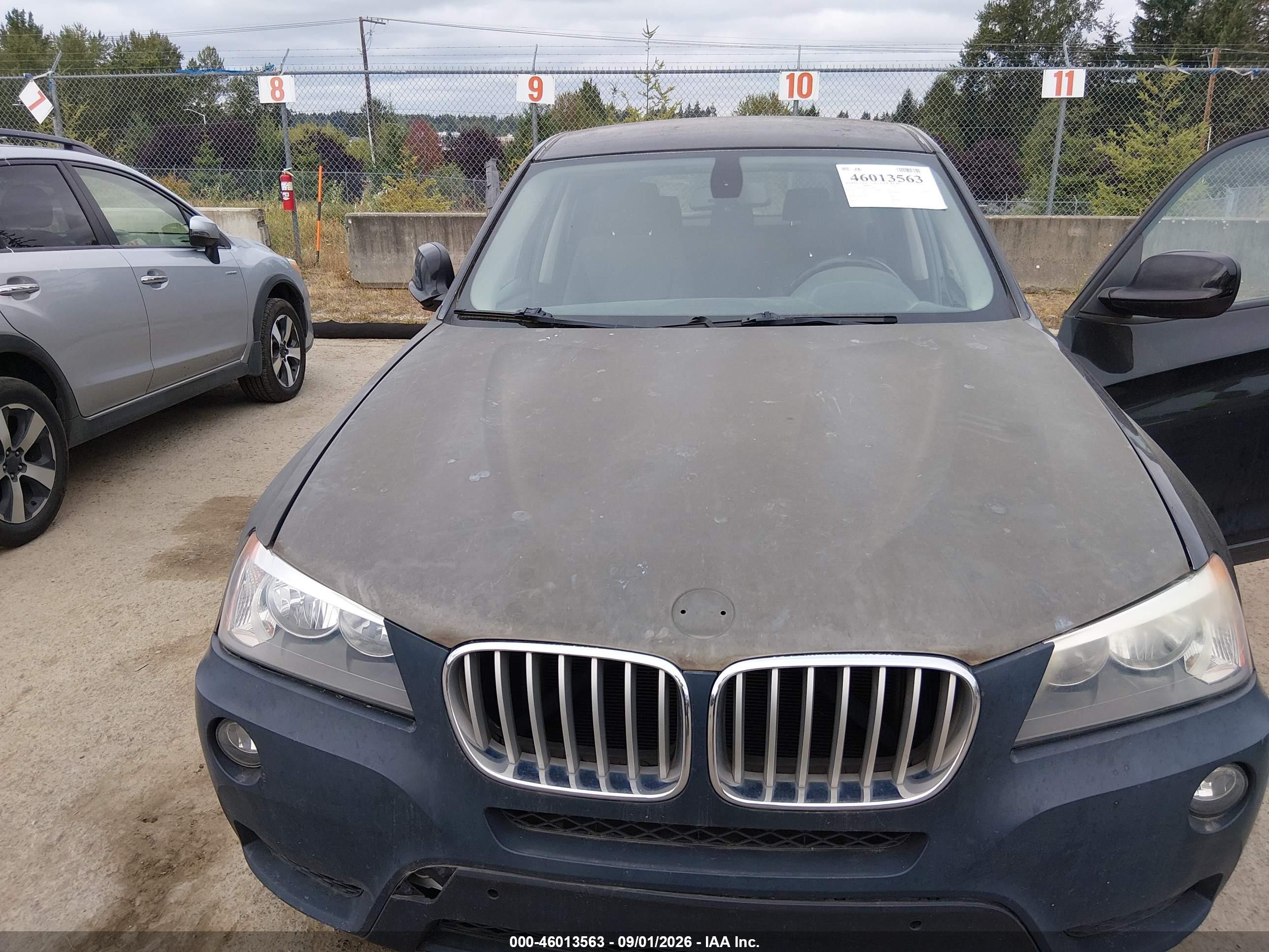 2012 Bmw X3 Xdrive28i Black vin: 5UXWX5C54CL721370