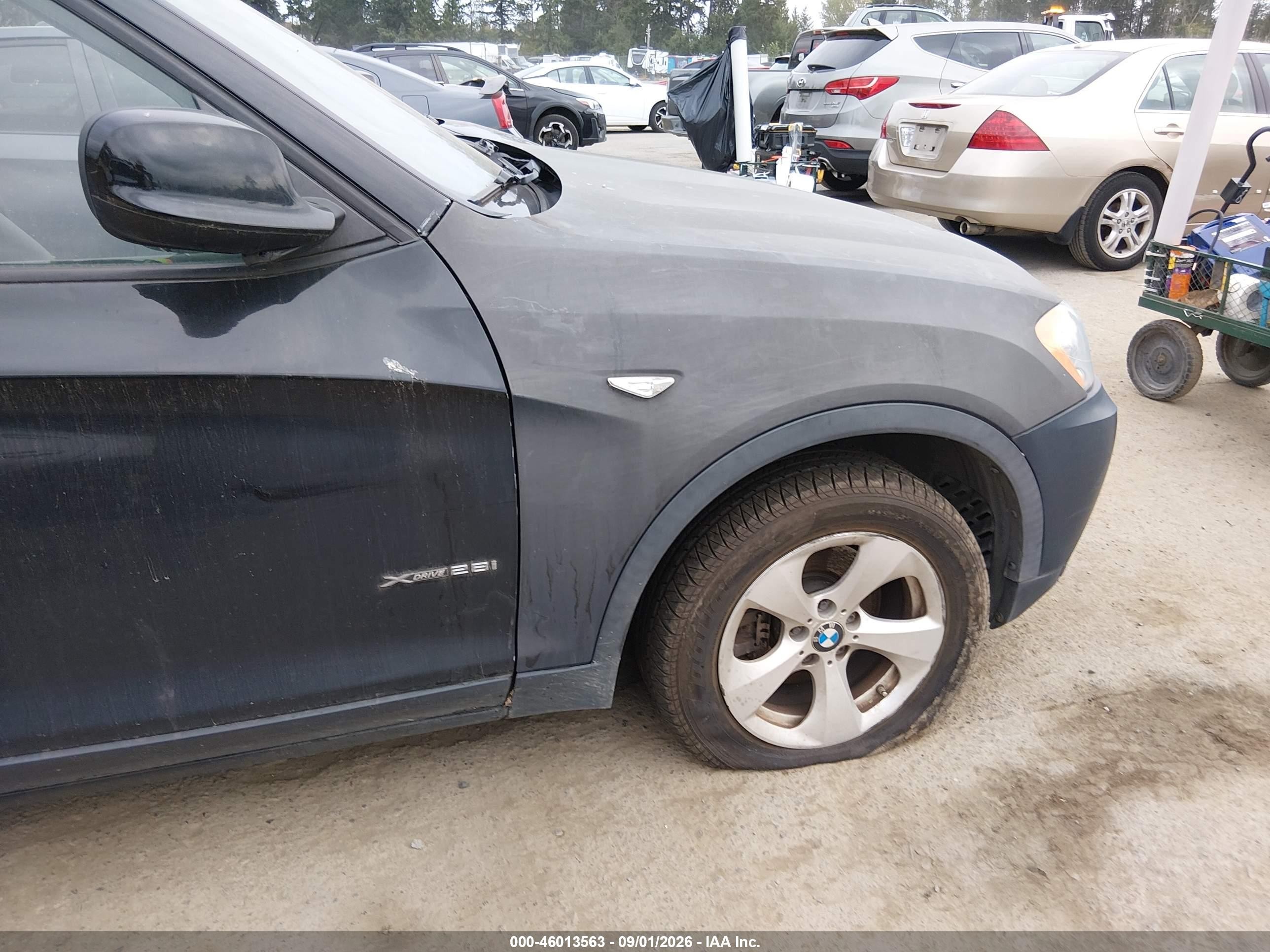 2012 Bmw X3 Xdrive28i Black vin: 5UXWX5C54CL721370