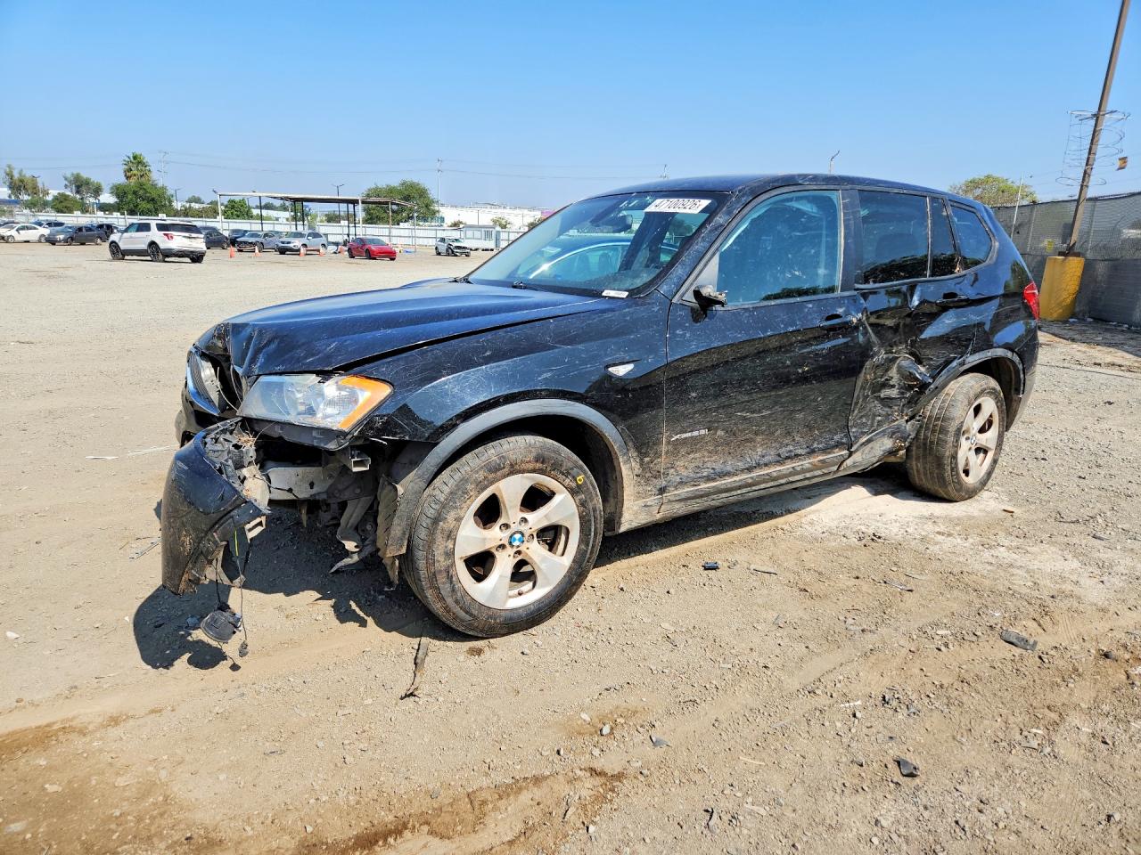 2012 Bmw X3 Xdrive28i Black vin: 5UXWX5C55CL723810