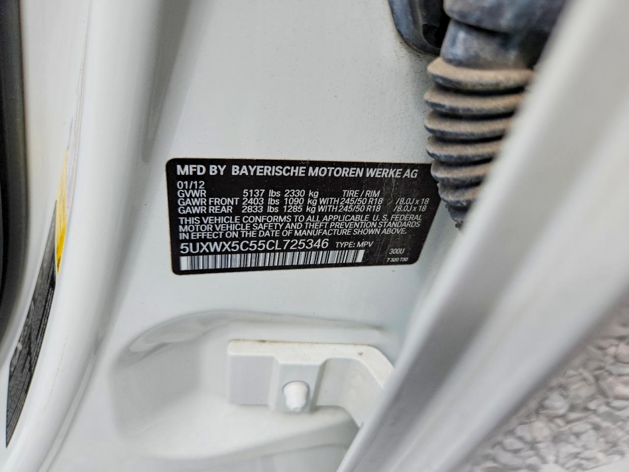 2012 Bmw X3 Xdrive28i White vin: 5UXWX5C55CL725346