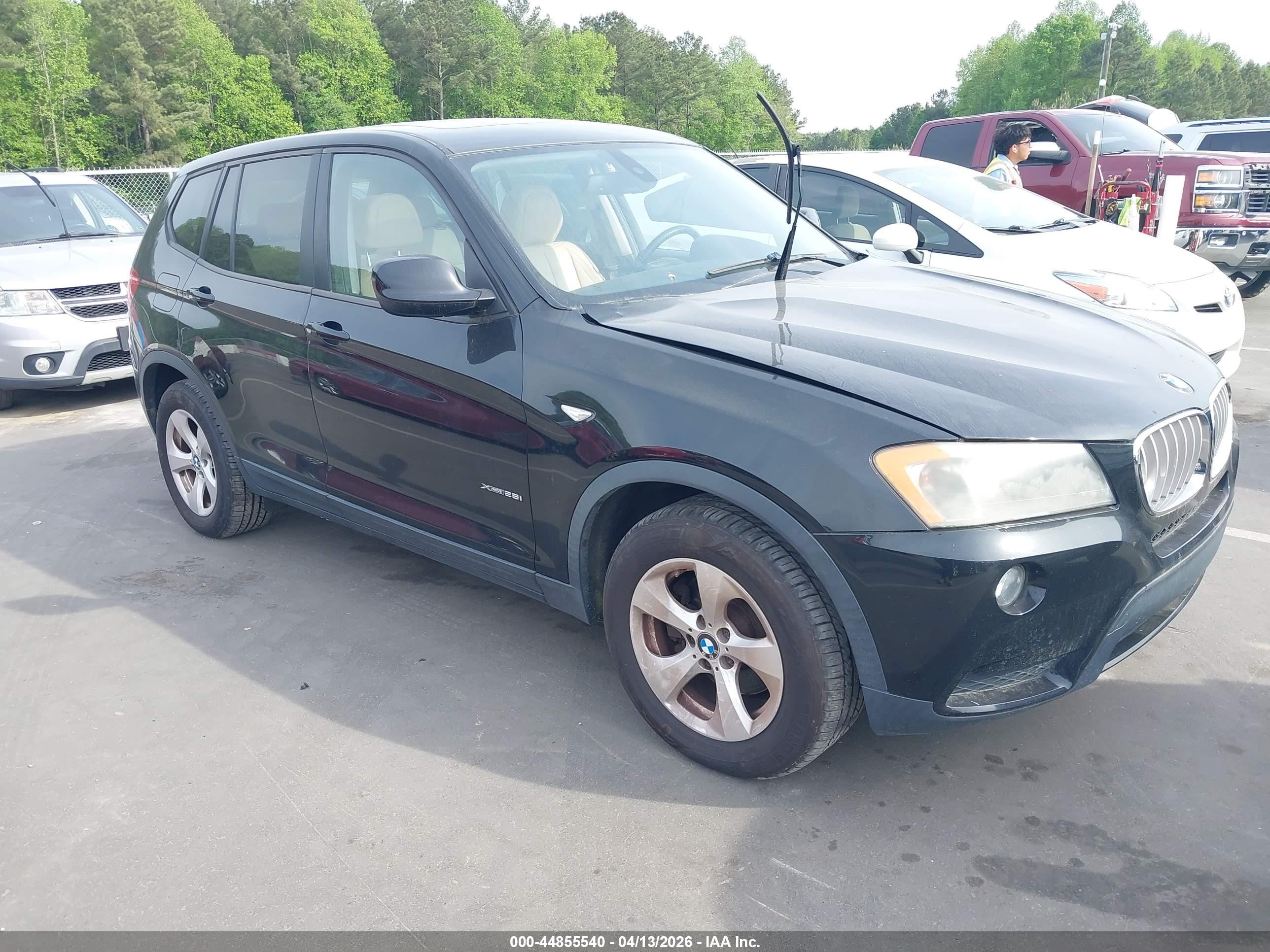 2011 Bmw X3 Xdrive28i Black vin: 5UXWX5C56BL701927