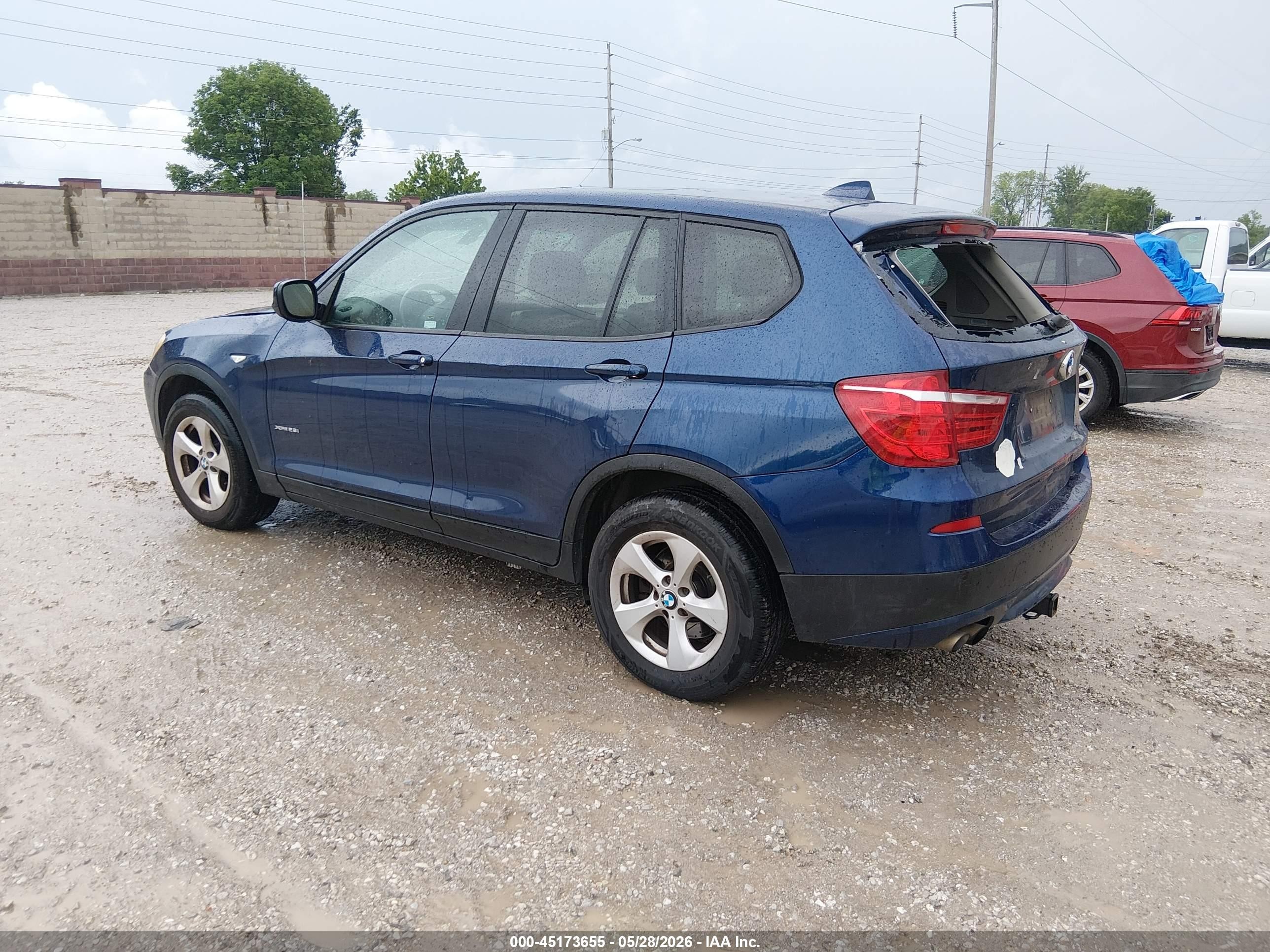 2011 Bmw X3 Xdrive28i Blue vin: 5UXWX5C56BL705895