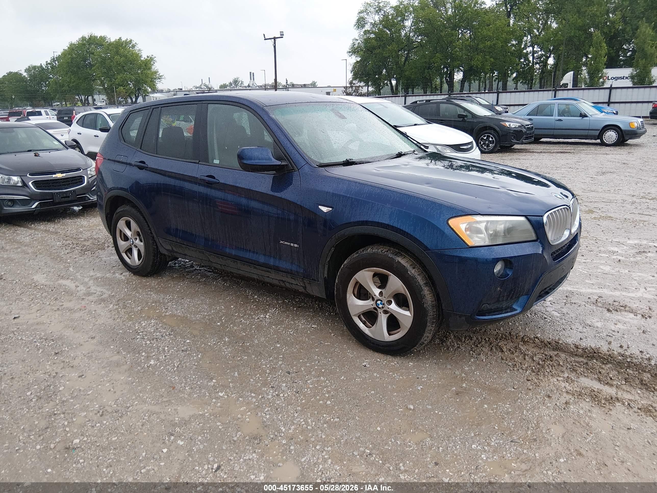 2011 Bmw X3 Xdrive28i Синий vin: 5UXWX5C56BL705895