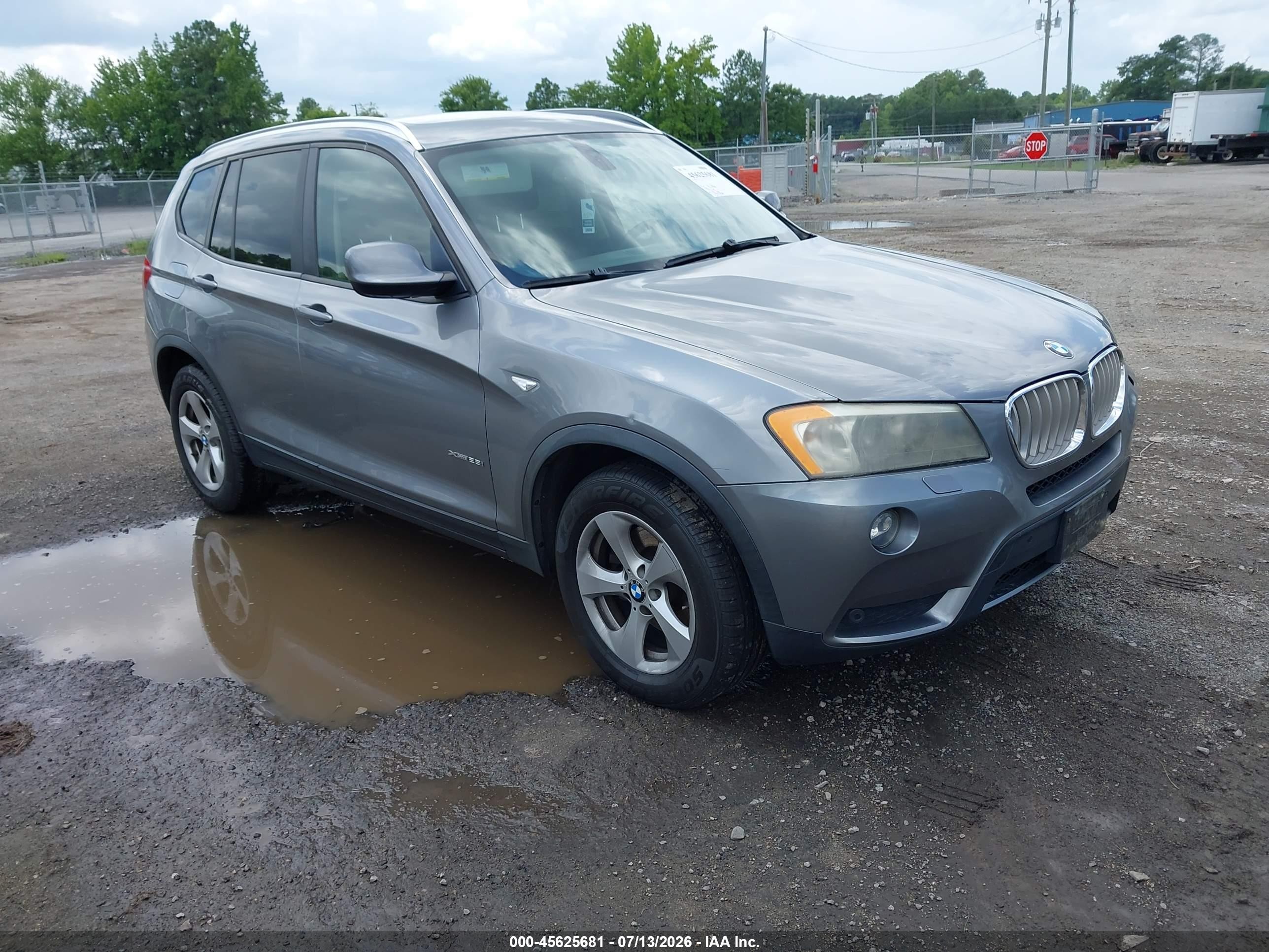 2011 Bmw X3 Xdrive28i Gray vin: 5UXWX5C56BL711602