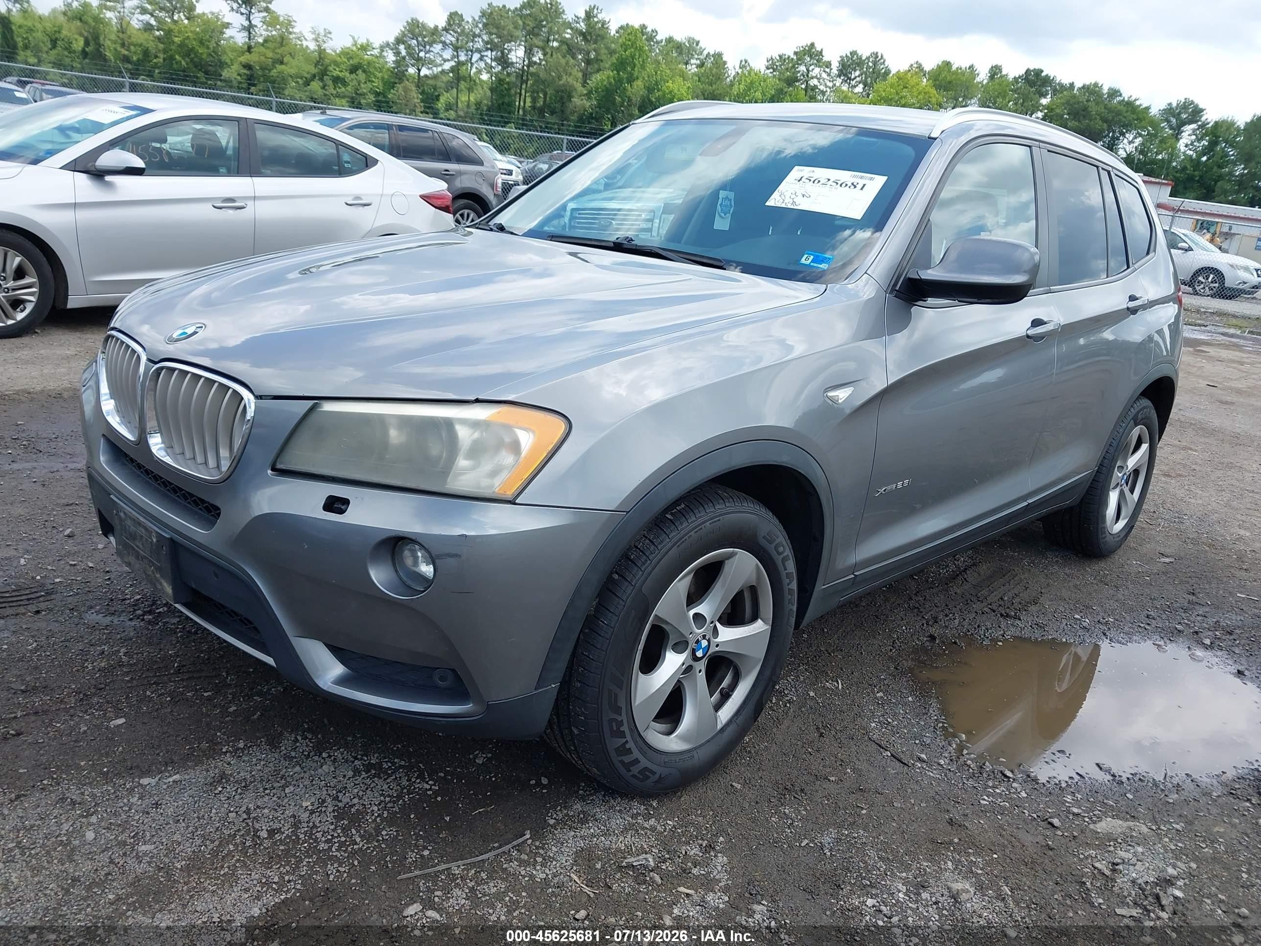 2011 Bmw X3 Xdrive28i Gray vin: 5UXWX5C56BL711602