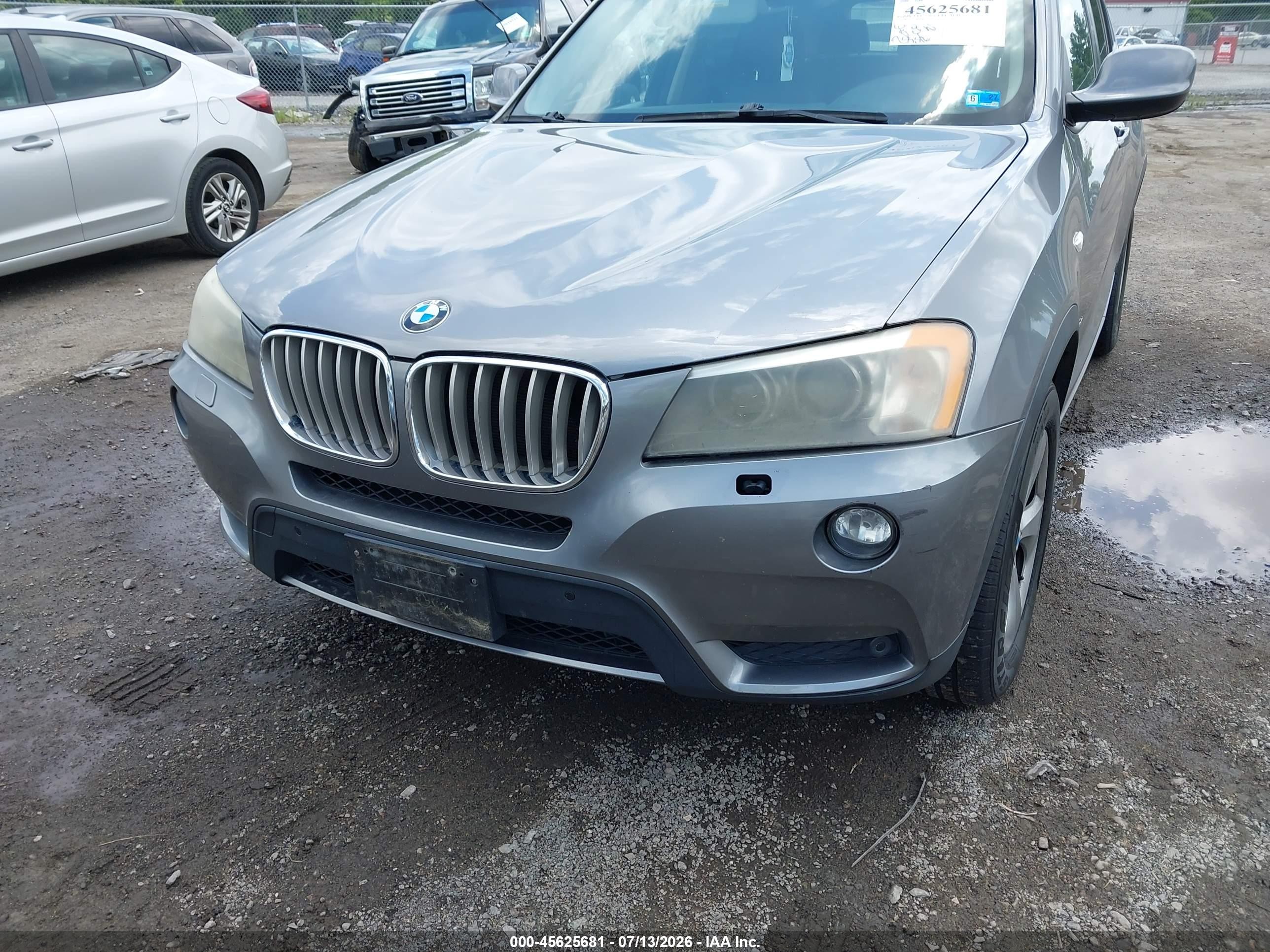 2011 Bmw X3 Xdrive28i Gray vin: 5UXWX5C56BL711602