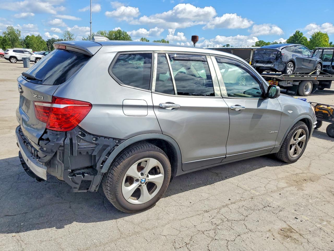 2011 Bmw X3 Xdrive28i Gray vin: 5UXWX5C56BL712345