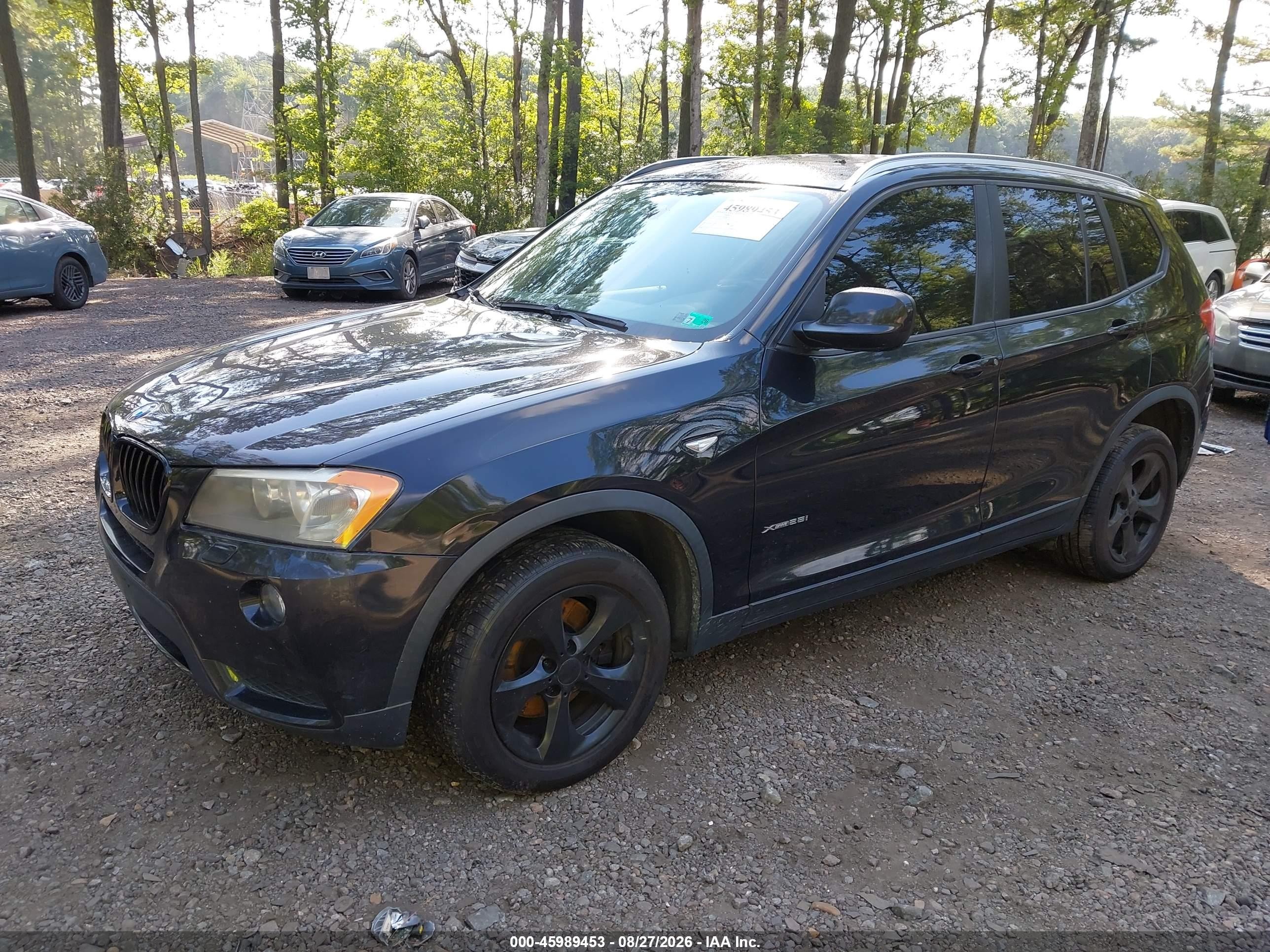 2011 Bmw X3 Xdrive28i Black vin: 5UXWX5C56BLK59389