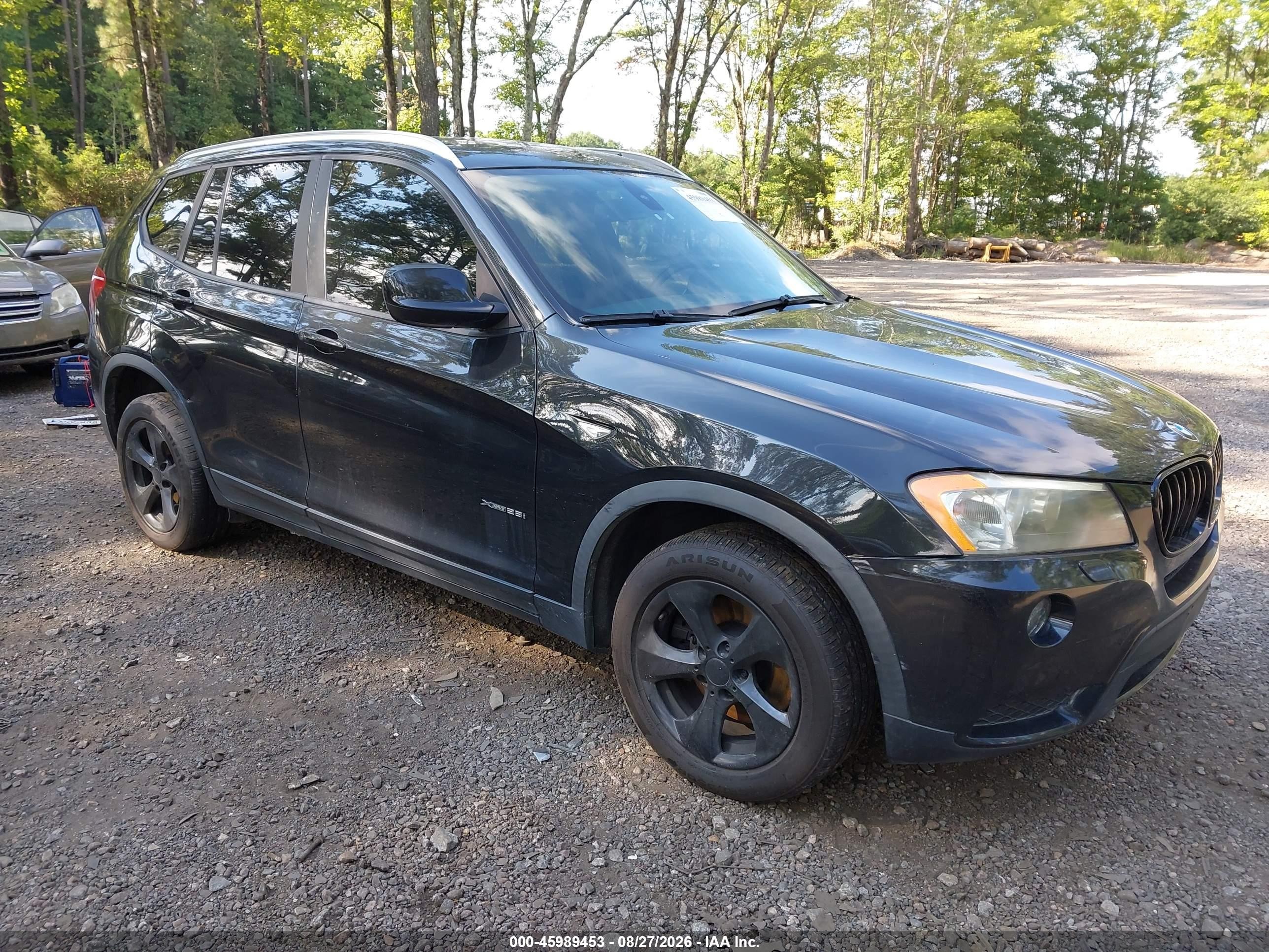 2011 Bmw X3 Xdrive28i Black vin: 5UXWX5C56BLK59389