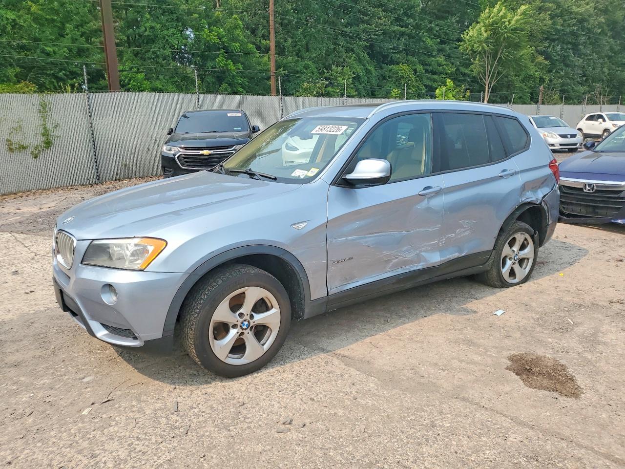 2012 Bmw X3 Xdrive28i Blue vin: 5UXWX5C56CL727428