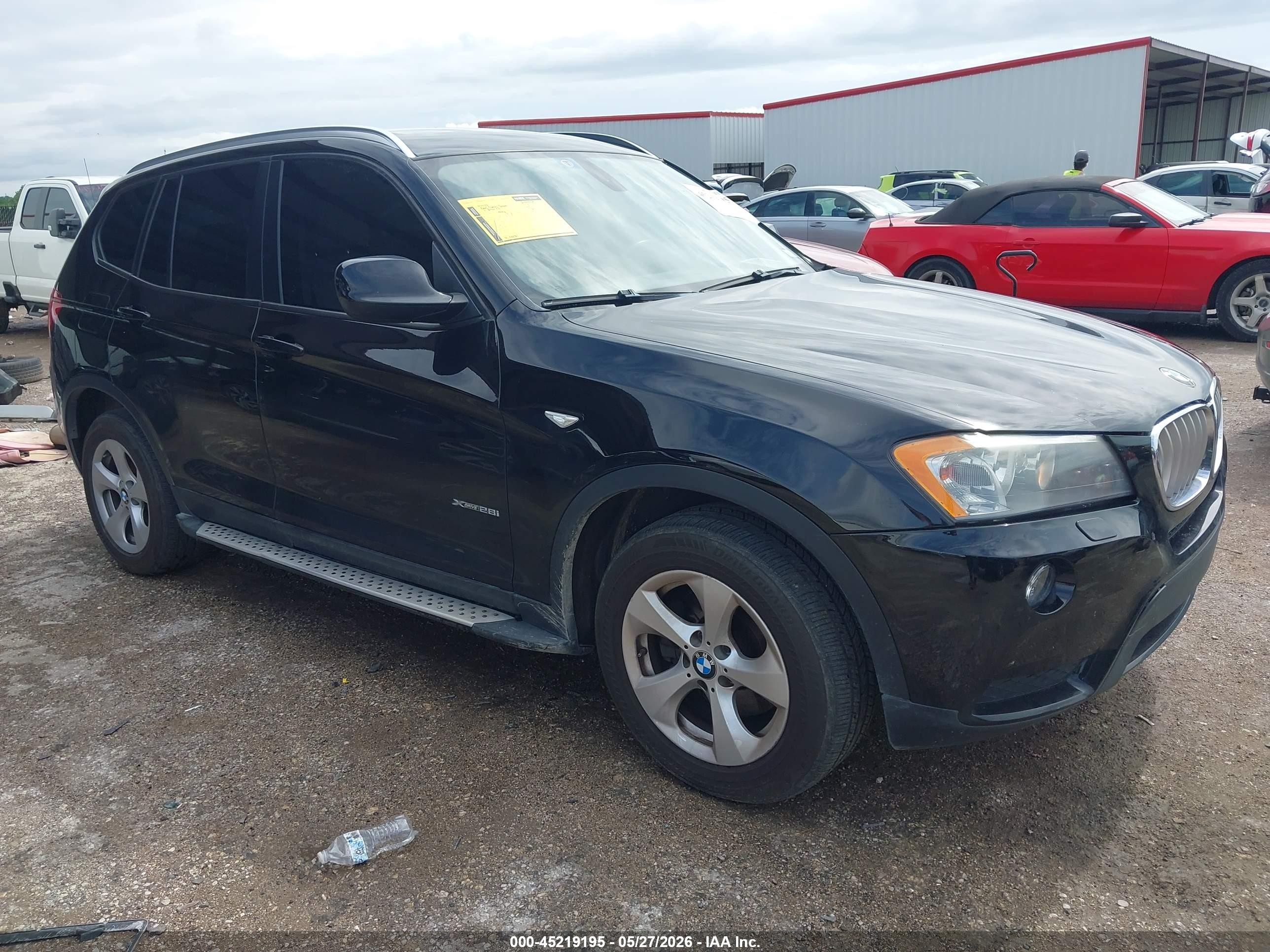 2011 Bmw X3 Xdrive28i Black vin: 5UXWX5C57BL714735