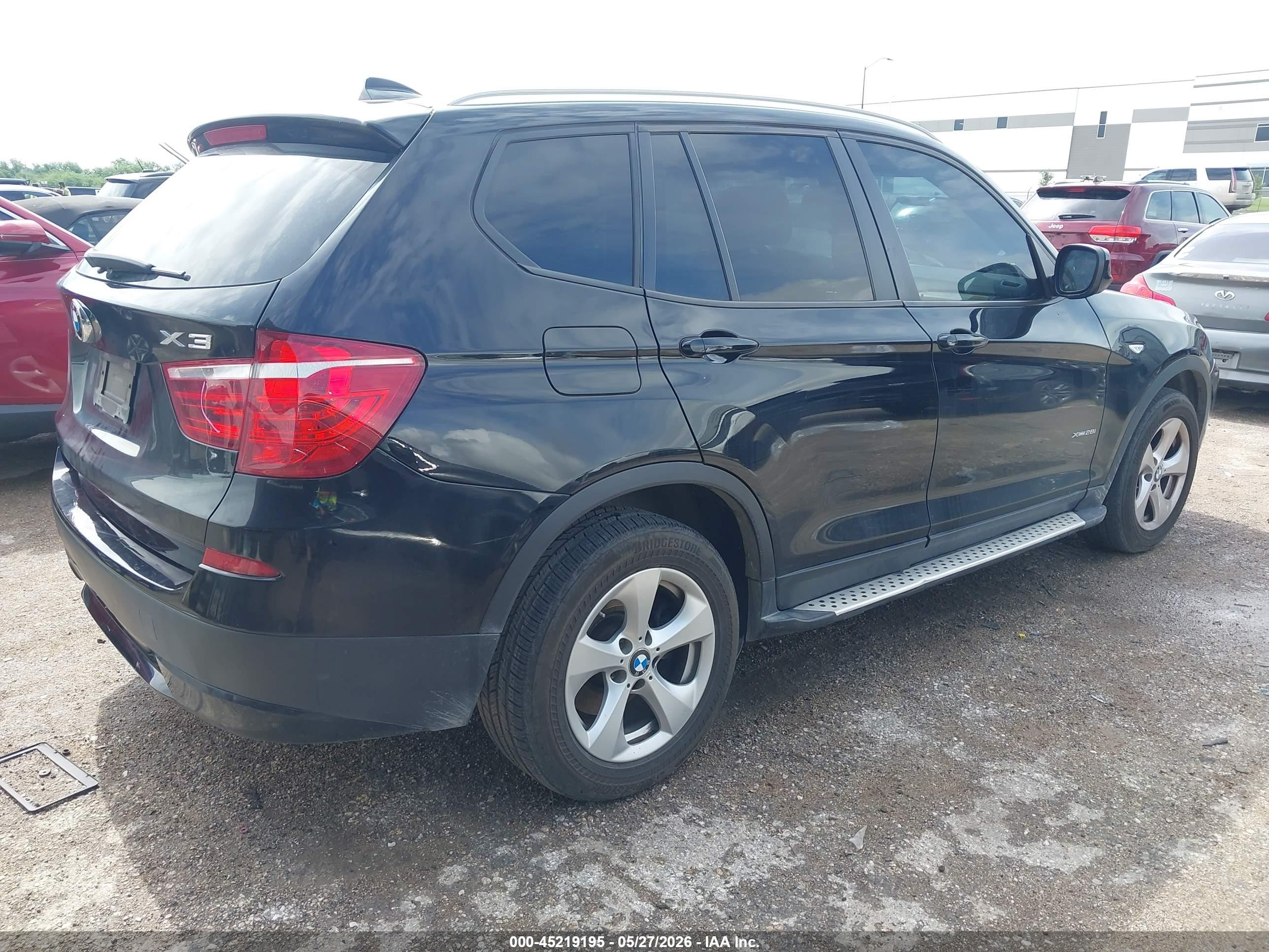 2011 Bmw X3 Xdrive28i Black vin: 5UXWX5C57BL714735