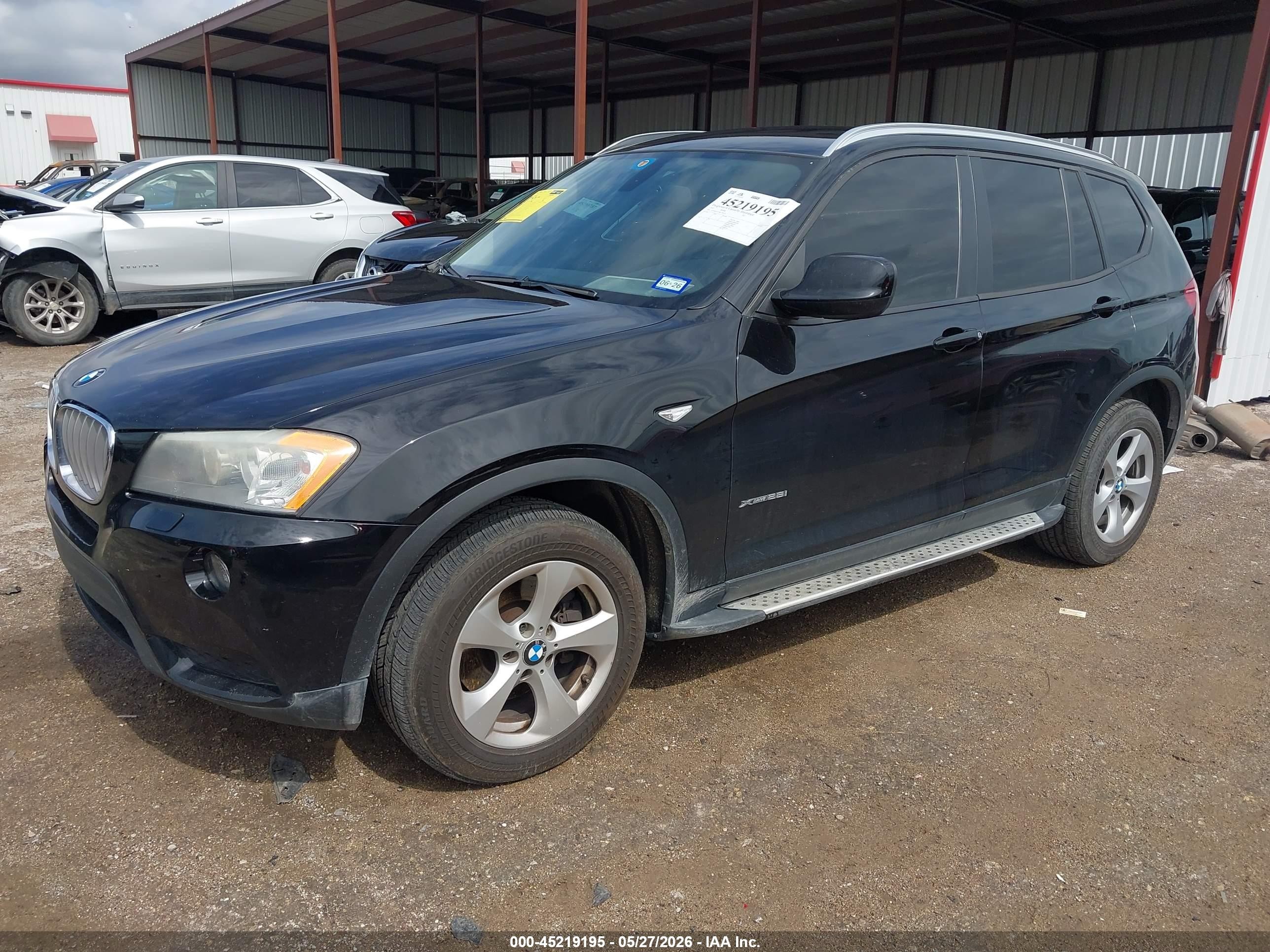 2011 Bmw X3 Xdrive28i Black vin: 5UXWX5C57BL714735