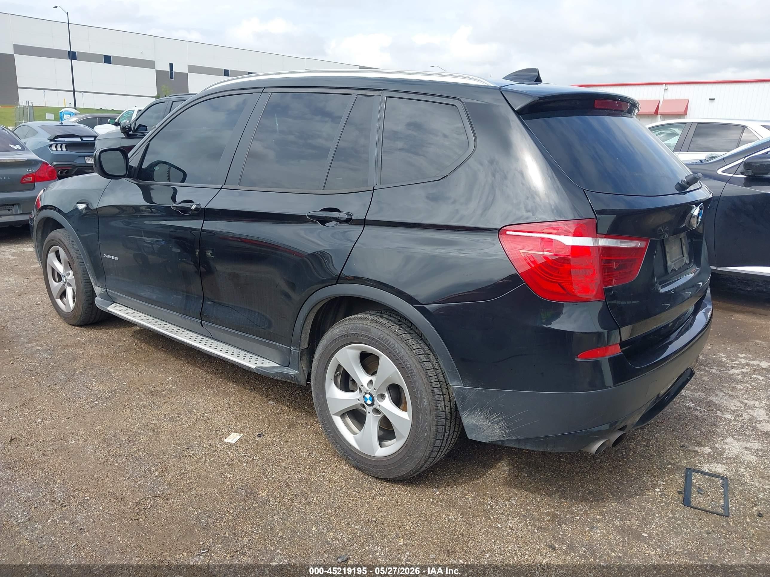 2011 Bmw X3 Xdrive28i Black vin: 5UXWX5C57BL714735