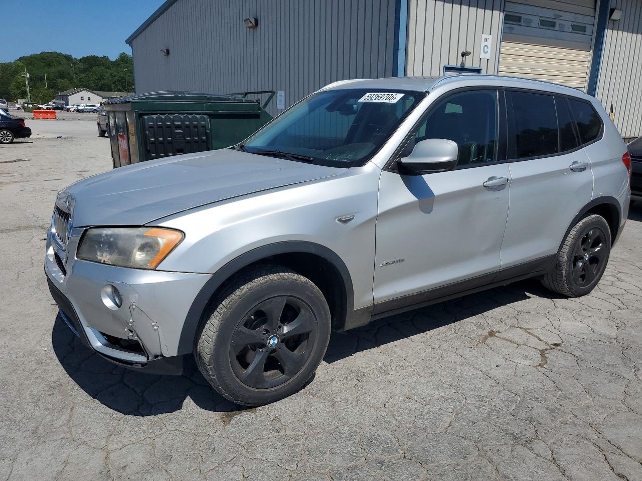 2012 Bmw X3 Xdrive28i Silver vin: 5UXWX5C57CL724800