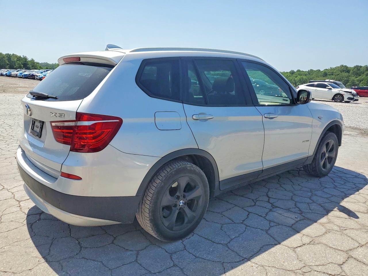 2012 Bmw X3 Xdrive28i Silver vin: 5UXWX5C57CL724800