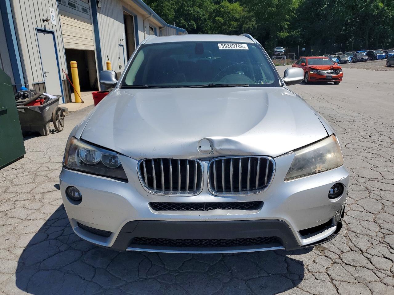 2012 Bmw X3 Xdrive28i Silver vin: 5UXWX5C57CL724800