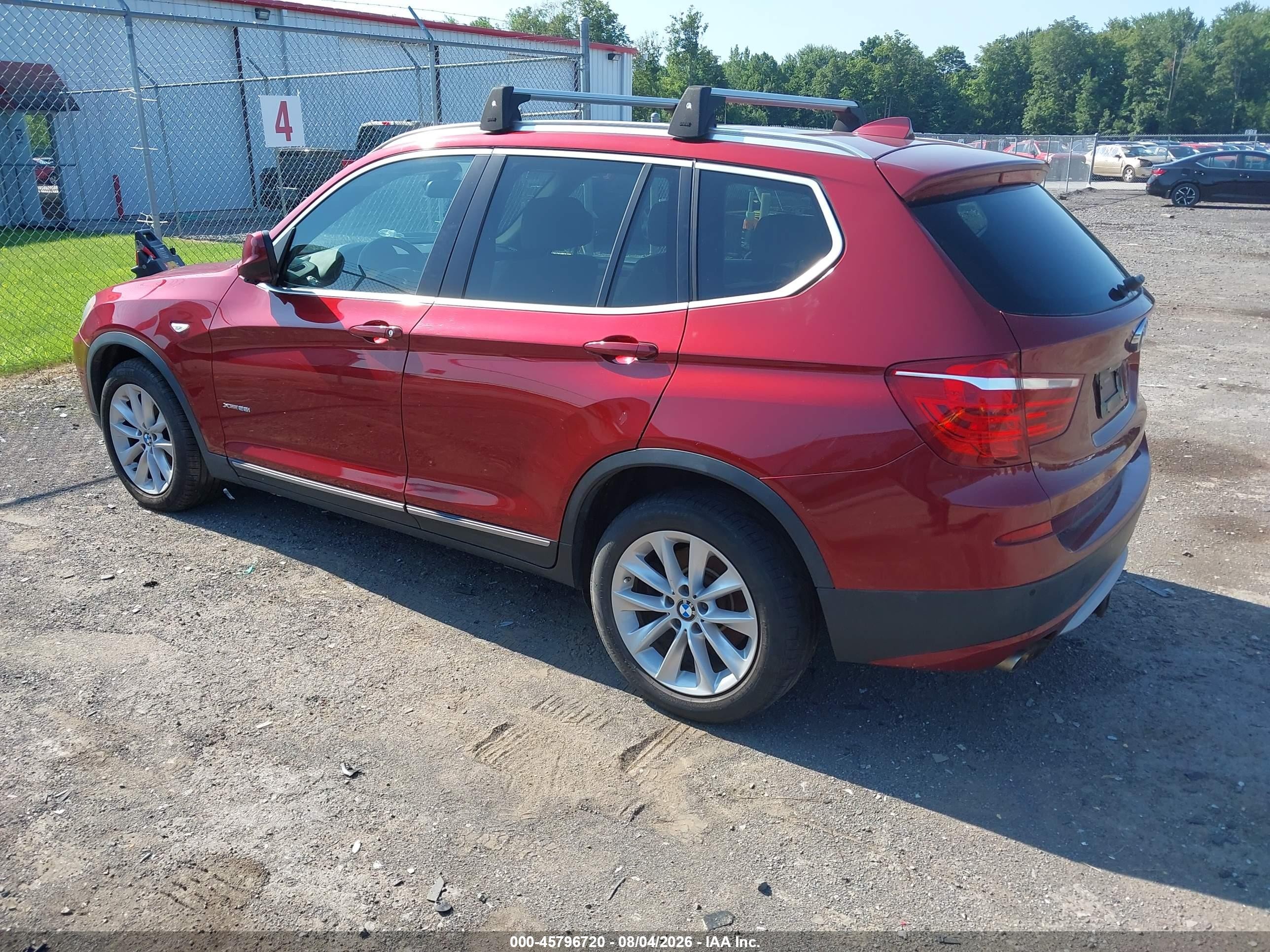2012 Bmw X3 Xdrive28i Red vin: 5UXWX5C57CL725106