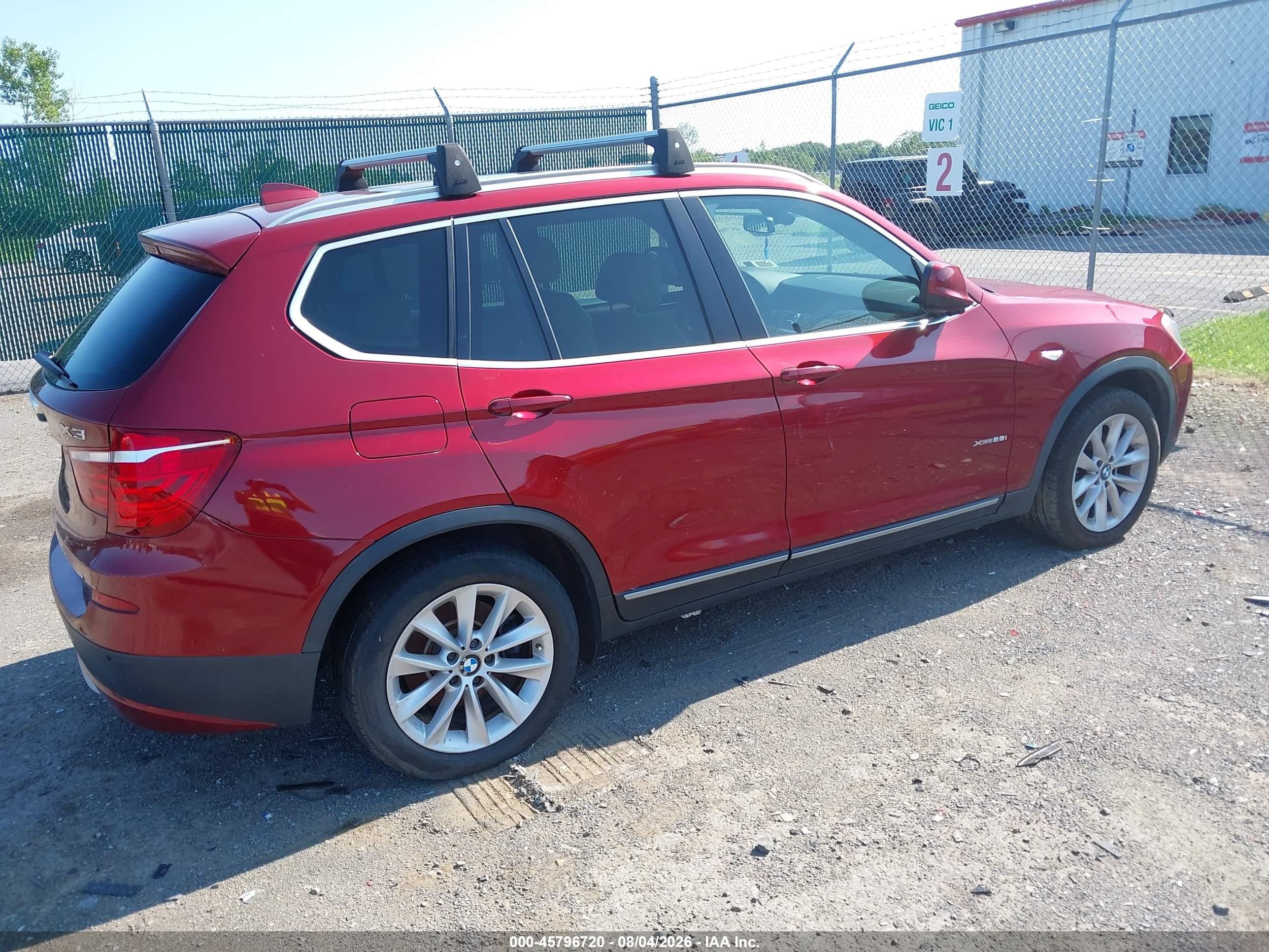 2012 Bmw X3 Xdrive28i Red vin: 5UXWX5C57CL725106