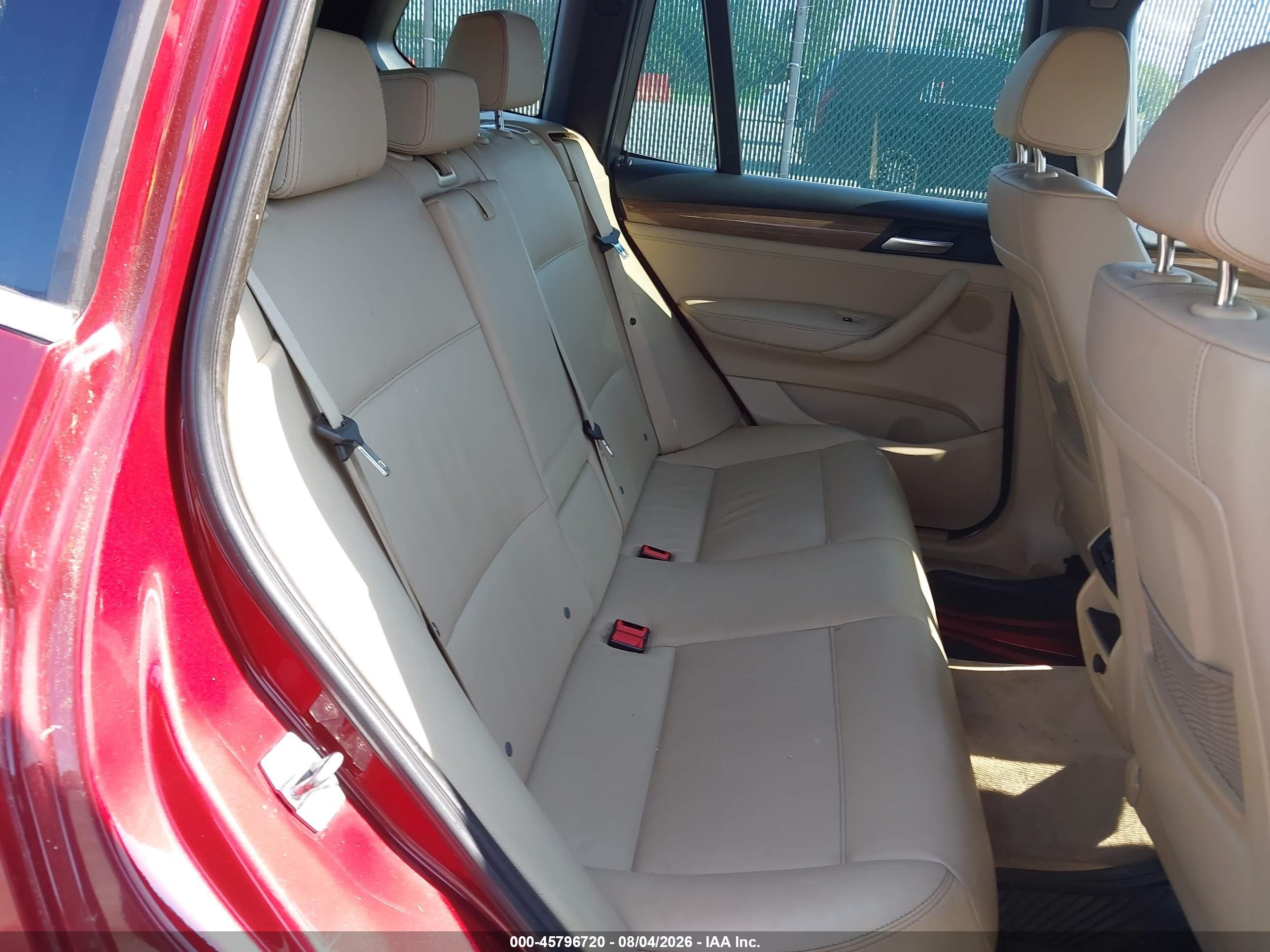 2012 Bmw X3 Xdrive28i Red vin: 5UXWX5C57CL725106