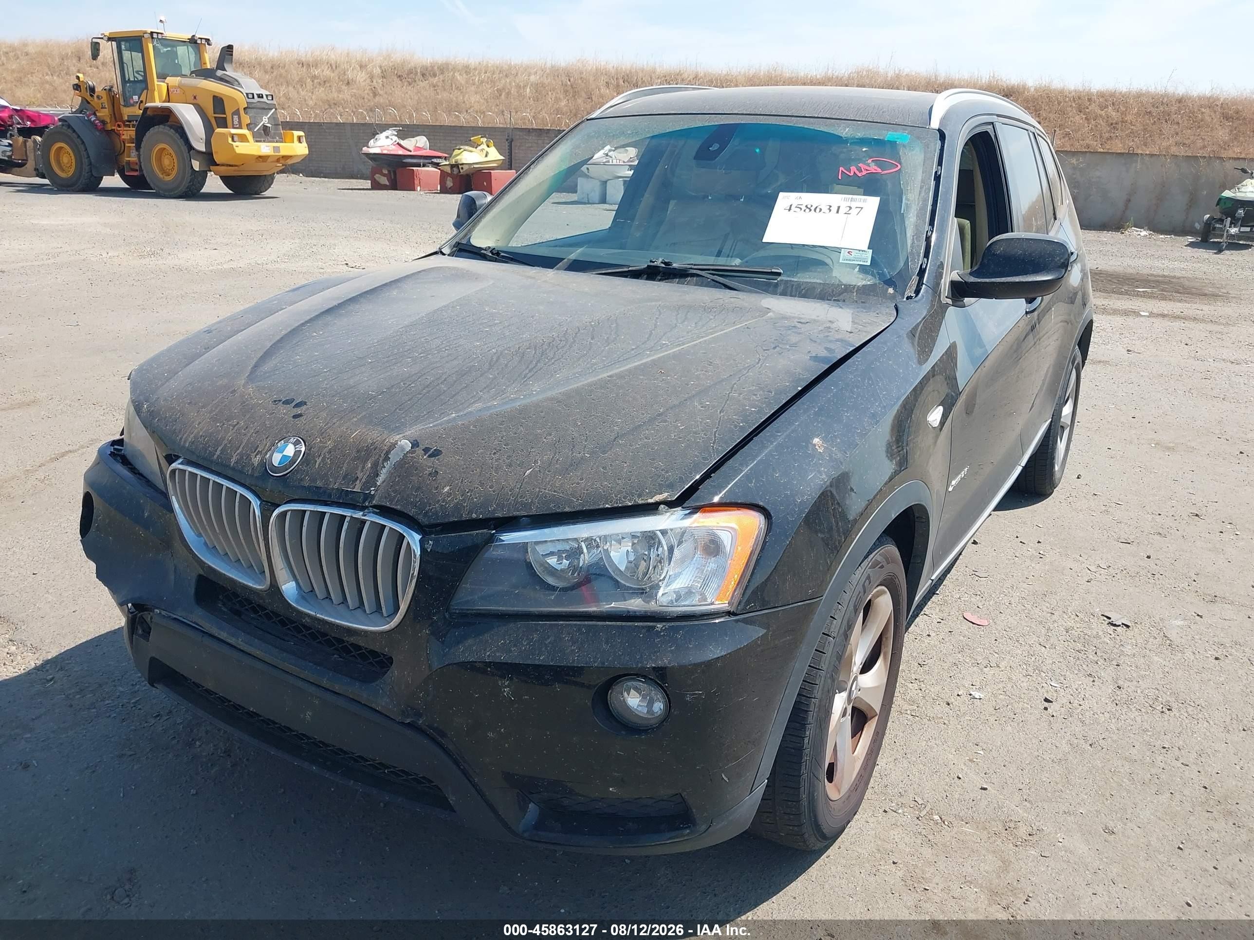 2012 Bmw X3 Xdrive28i Black vin: 5UXWX5C57CL725154