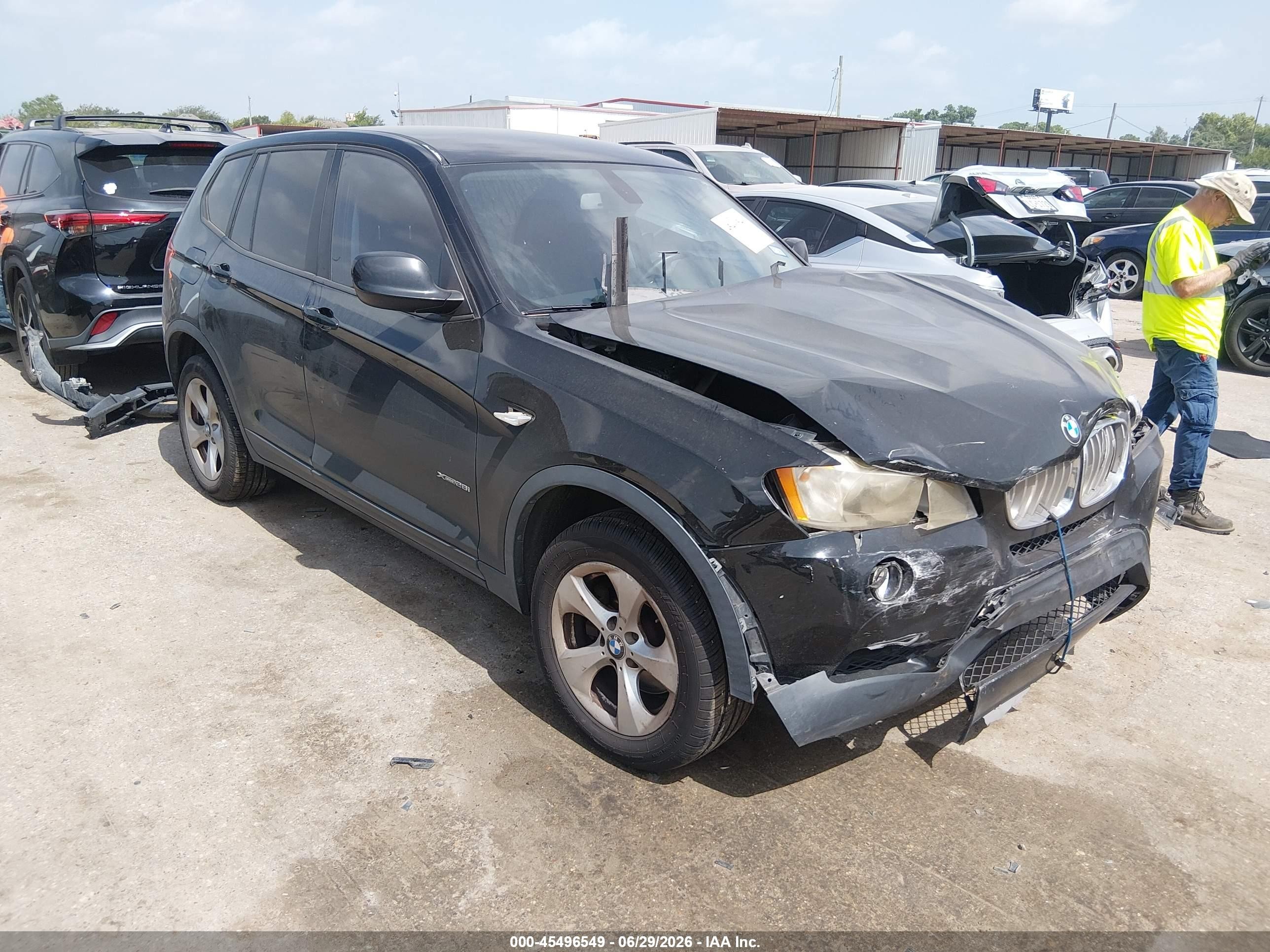 2012 Bmw X3 Xdrive28i Черный vin: 5UXWX5C57CL726918