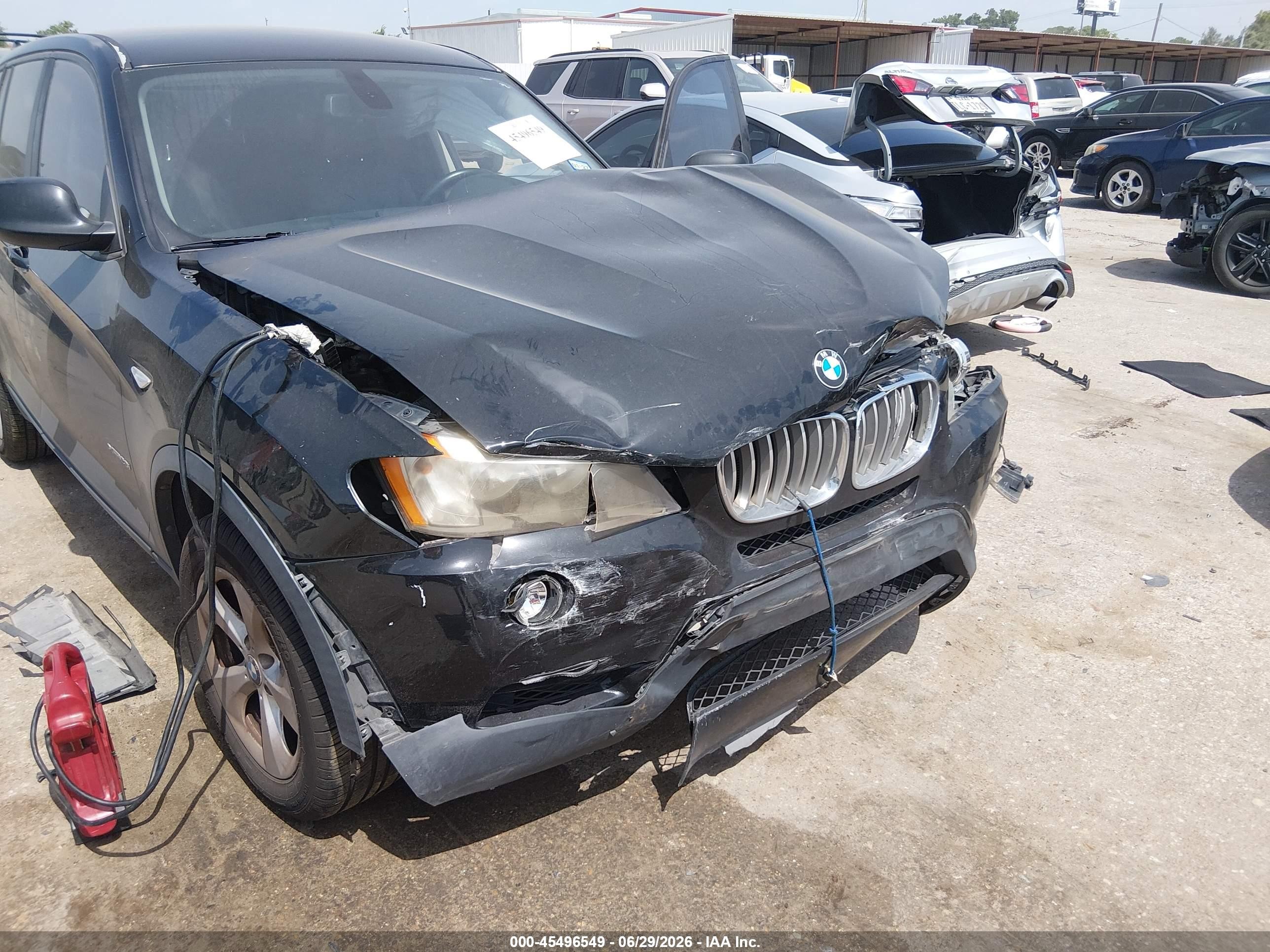 2012 Bmw X3 Xdrive28i Черный vin: 5UXWX5C57CL726918