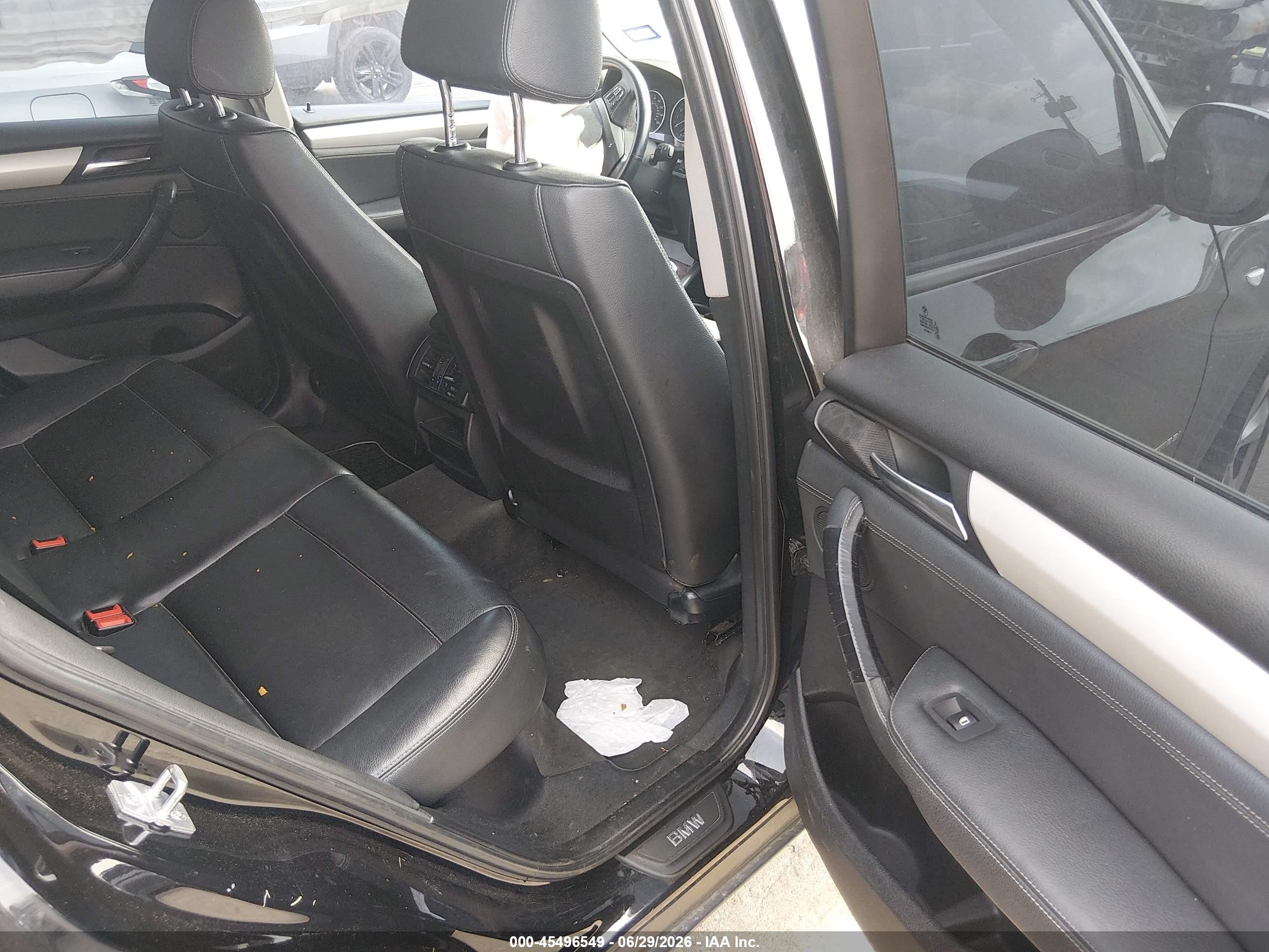 2012 Bmw X3 Xdrive28i Черный vin: 5UXWX5C57CL726918