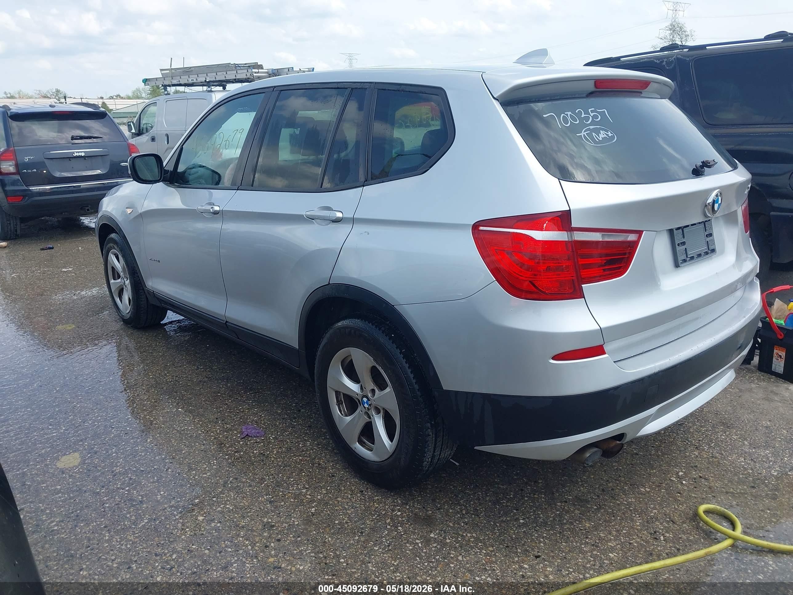 2011 Bmw X3 Xdrive28i Серебряный vin: 5UXWX5C58BL700357